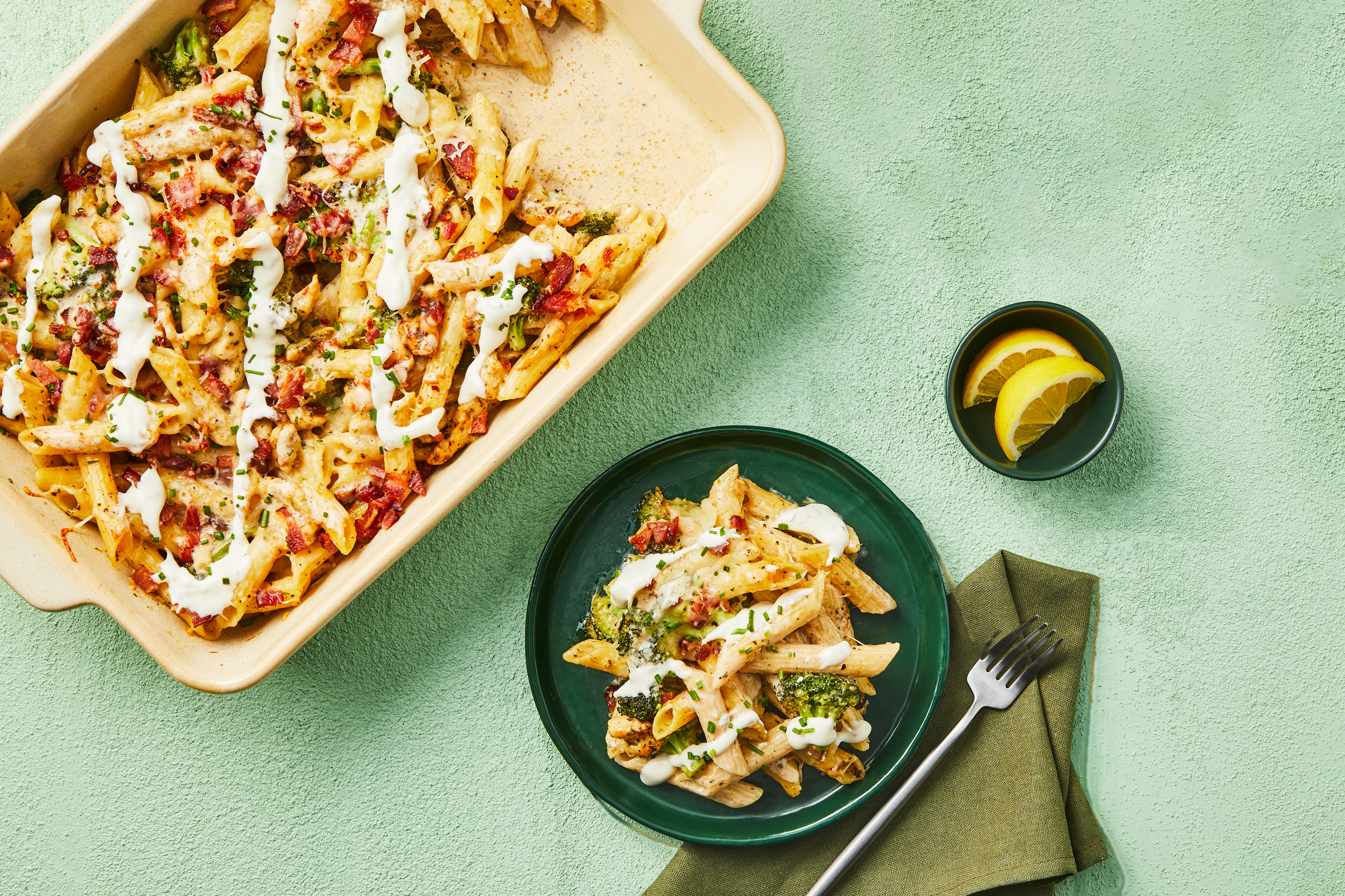 Chicken & Bacon Ranch Pasta Bake