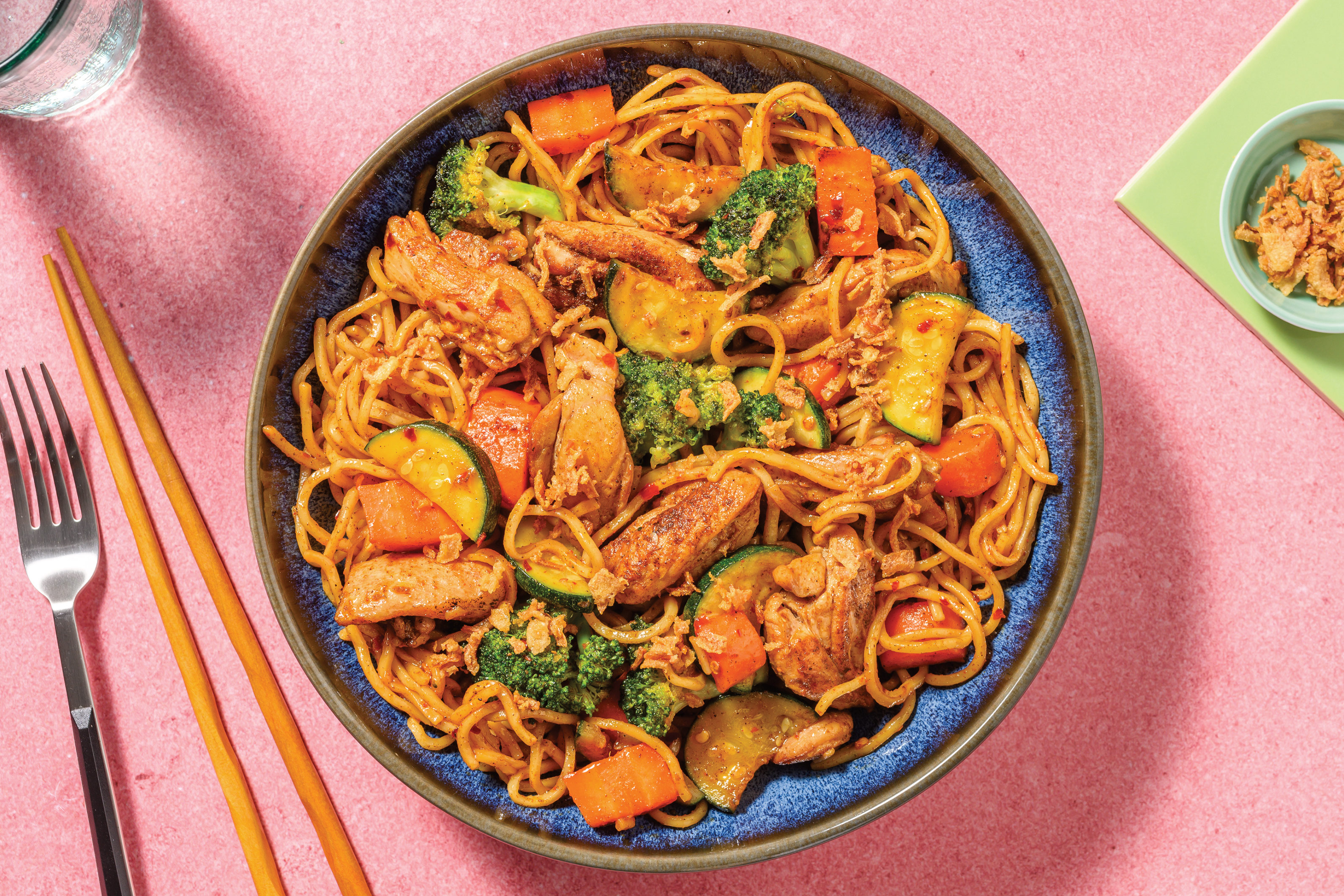 Quick Sweet-Soy Chicken & Veggie Noodles
