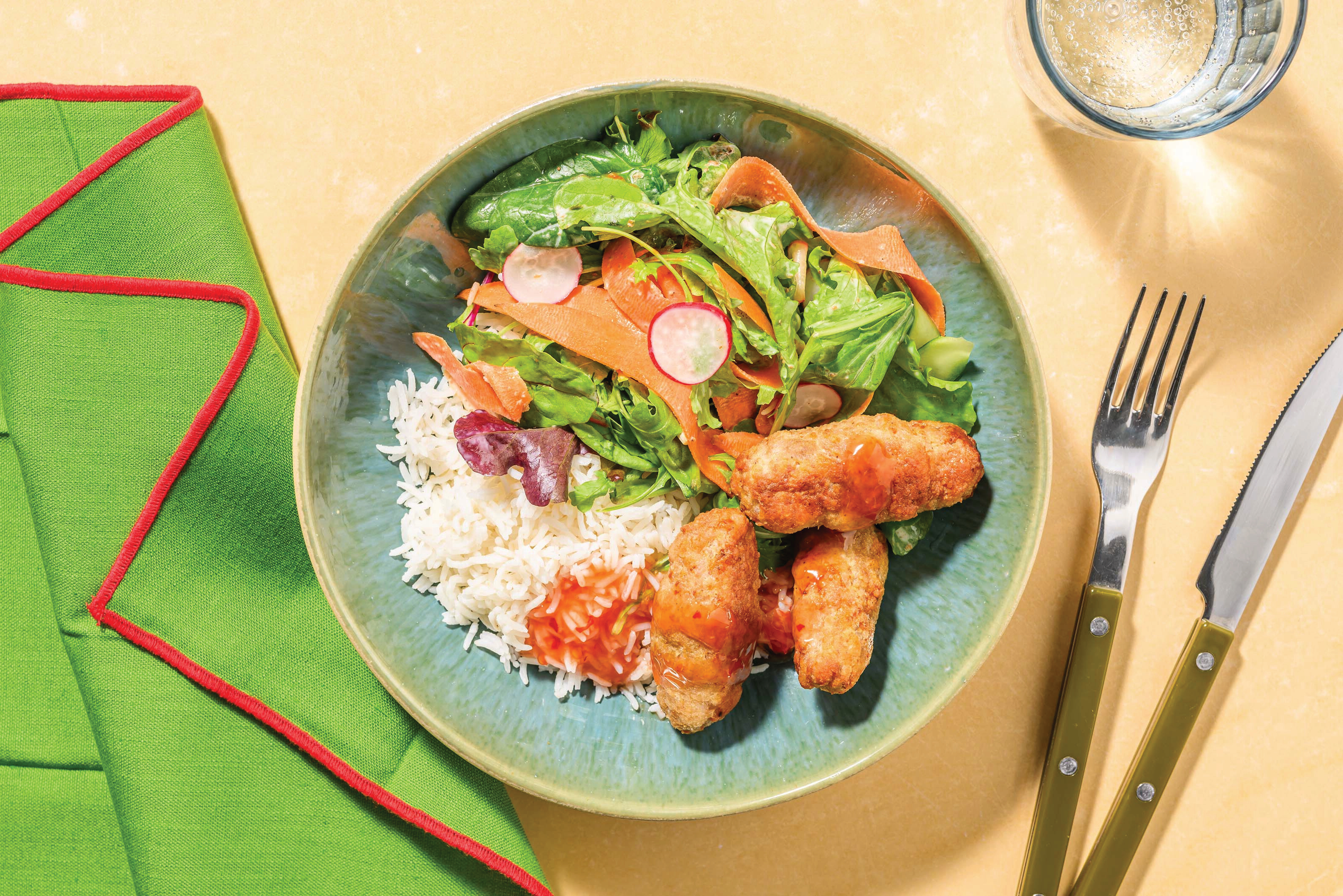 Vietnamese Mini Pork Sausages & Rice