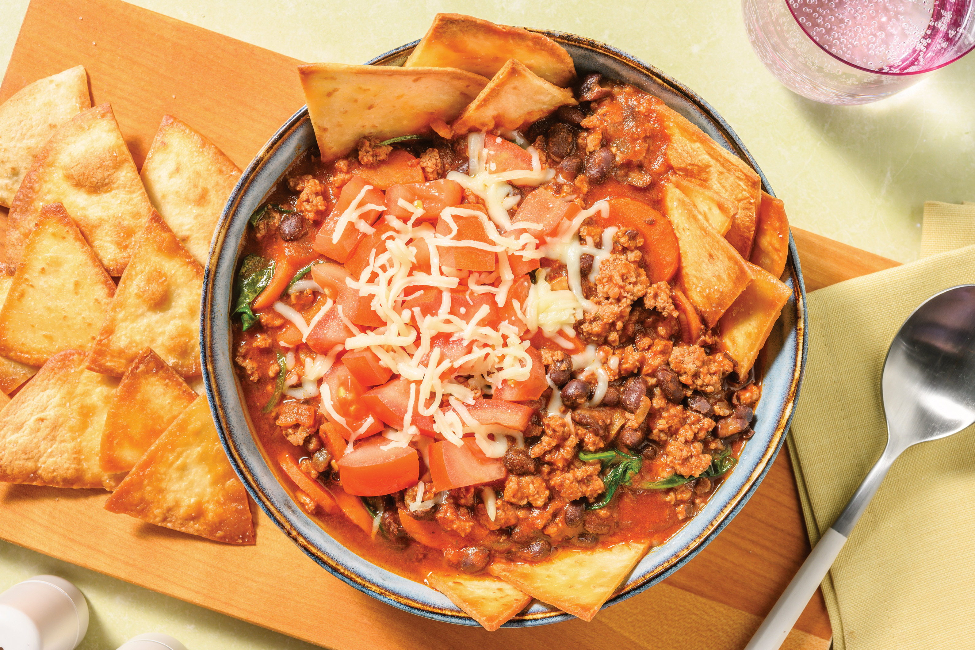 Slow-Cooked Pork & Black Bean Nachos