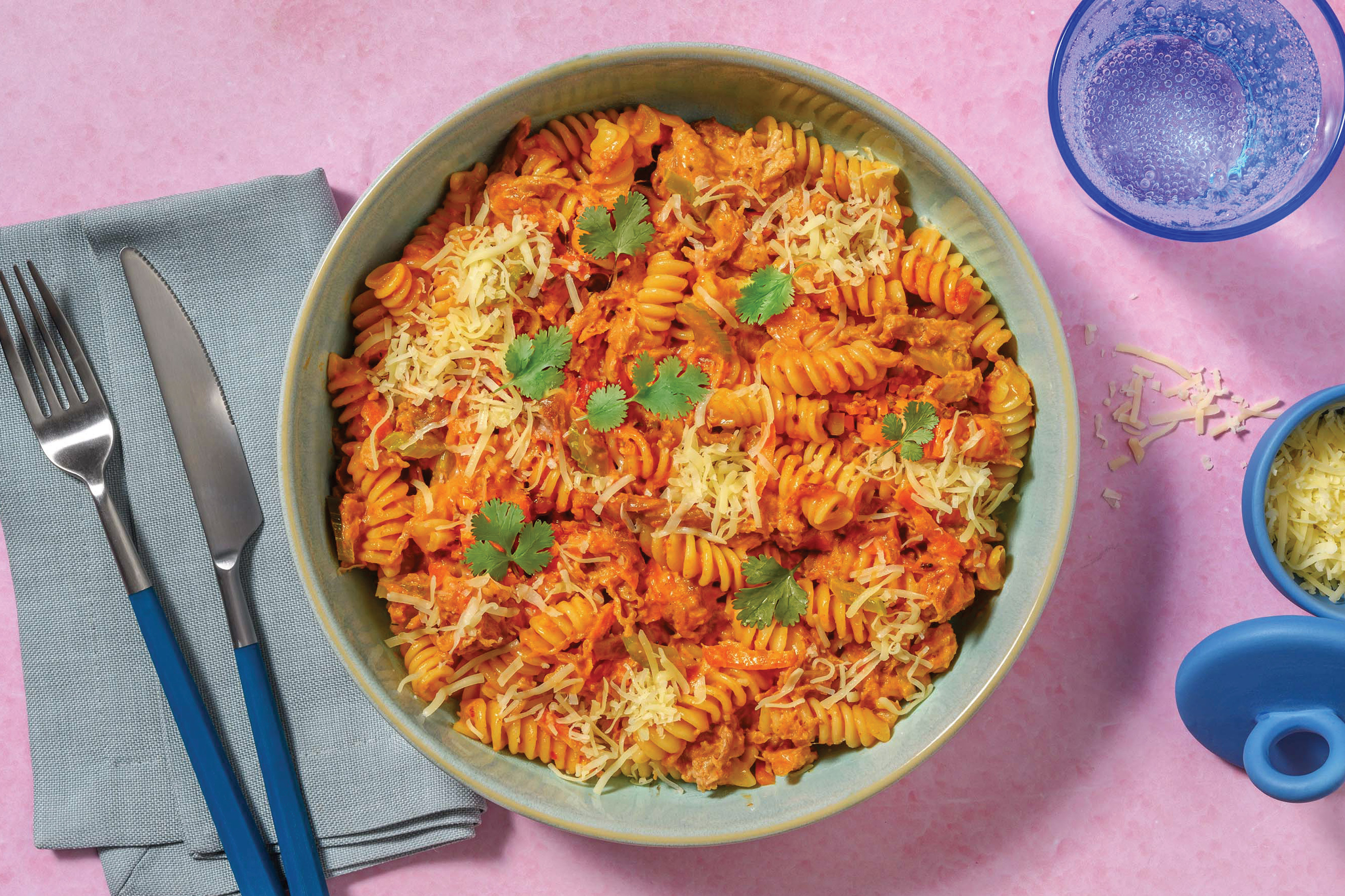 Creamy Tex-Mex Pork Mince Fusilli
