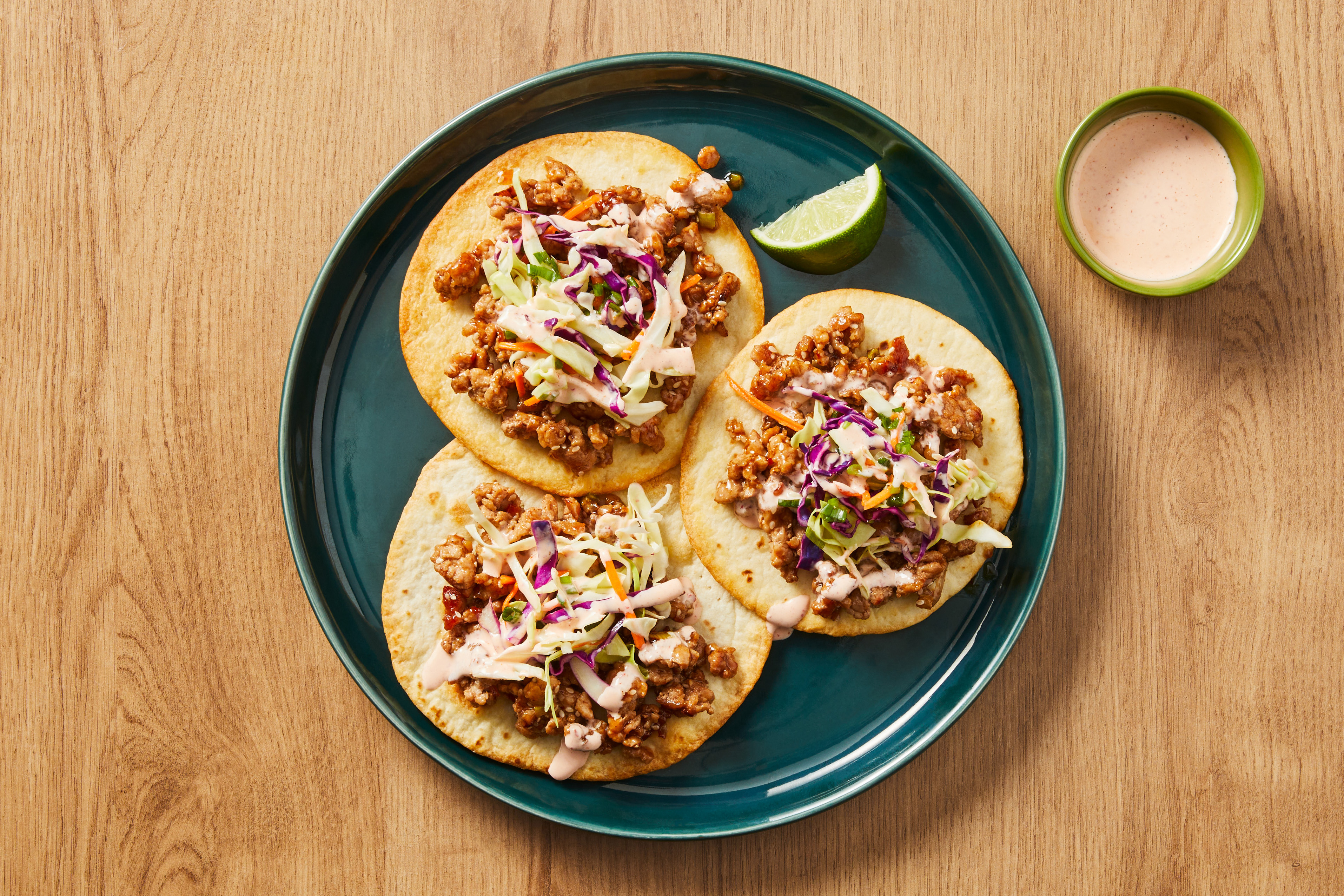 Sweet & Spicy Hoisin Turkey Tostadas