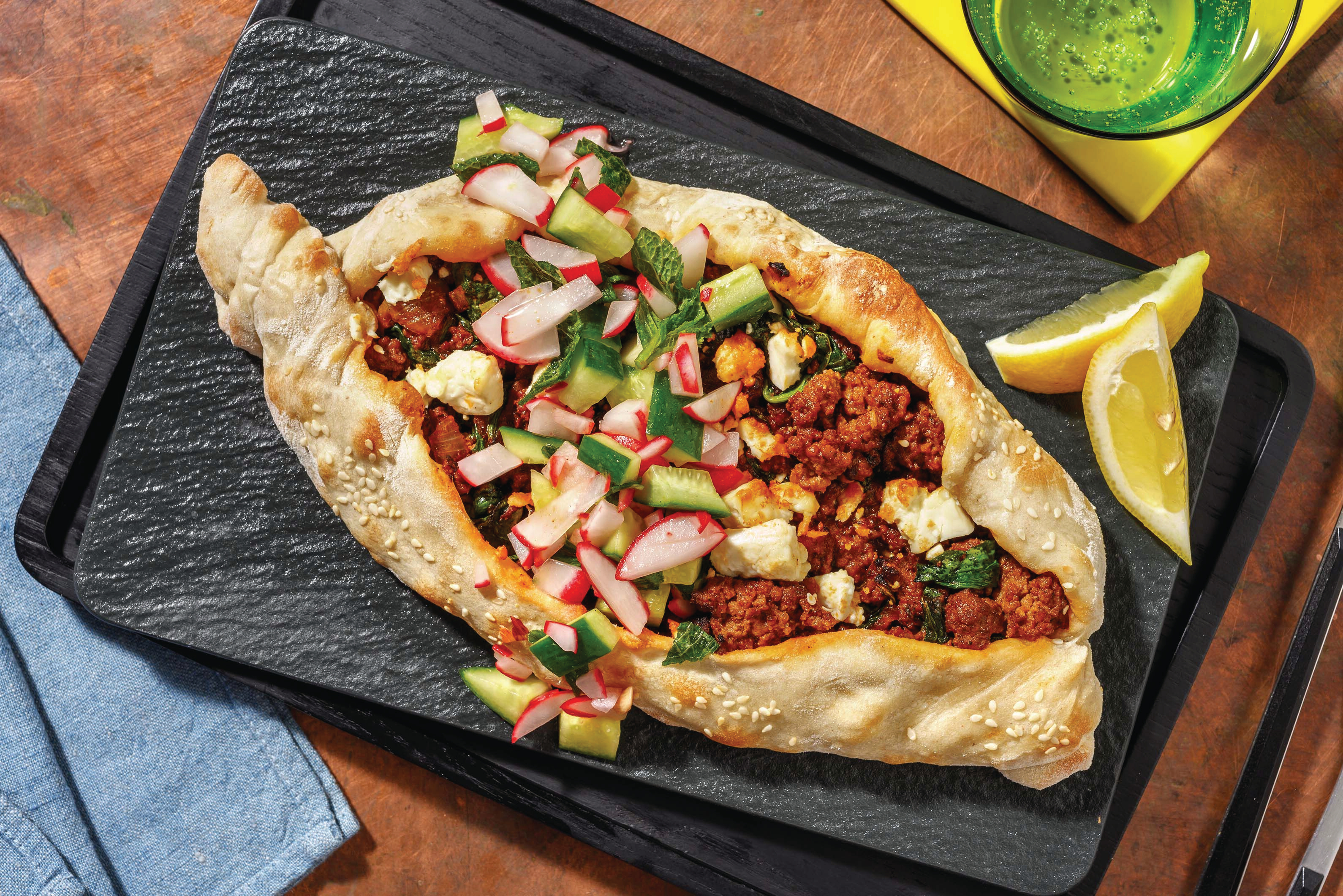 Turkish Lamb & Feta Pide