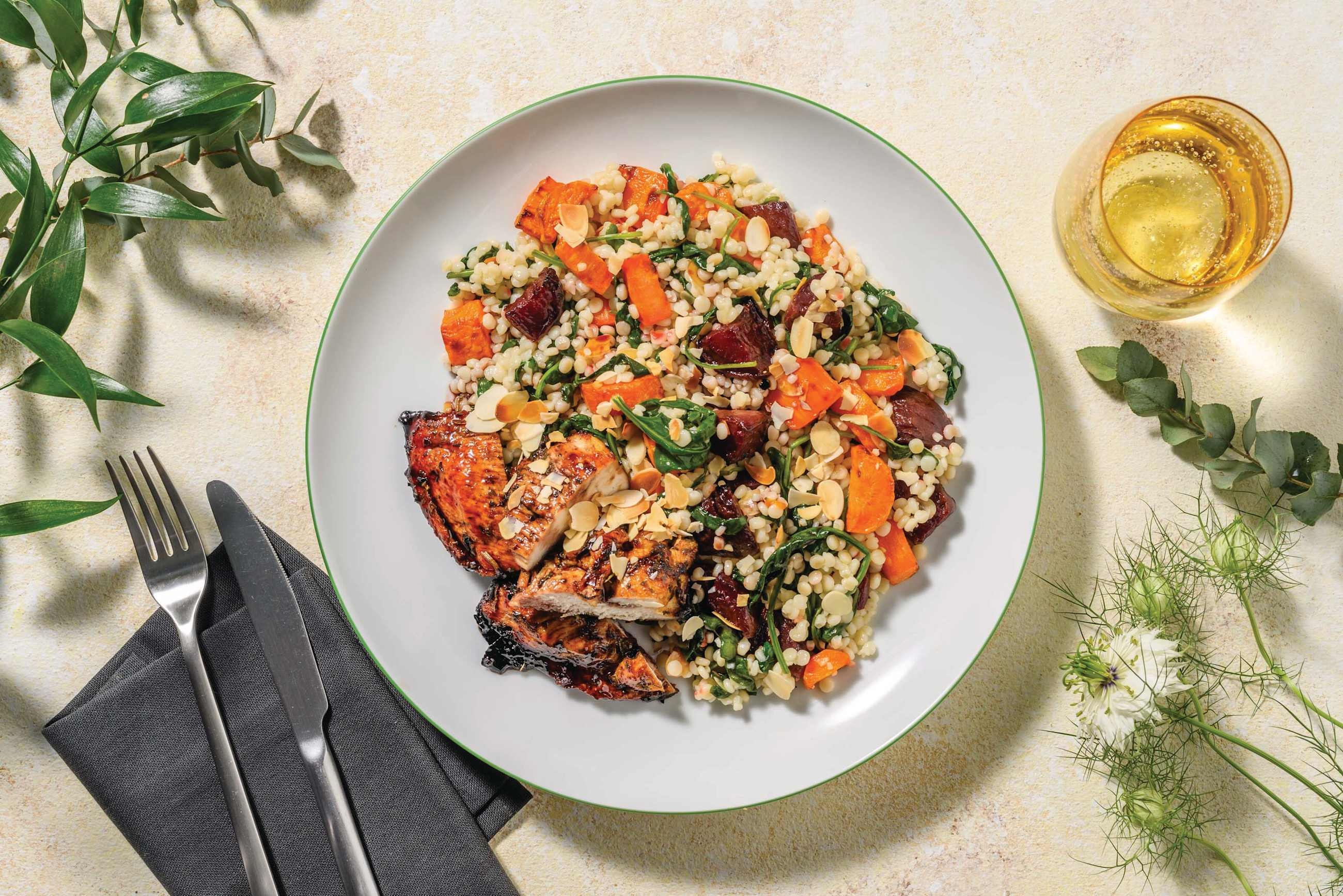 Cherry-Glazed Chicken & Pearl Couscous