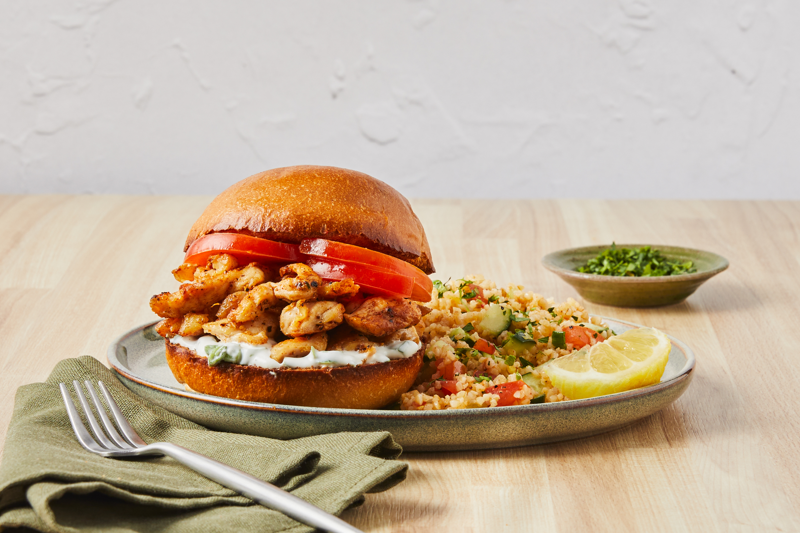 Spicy Chicken Sandos With Herby Crema