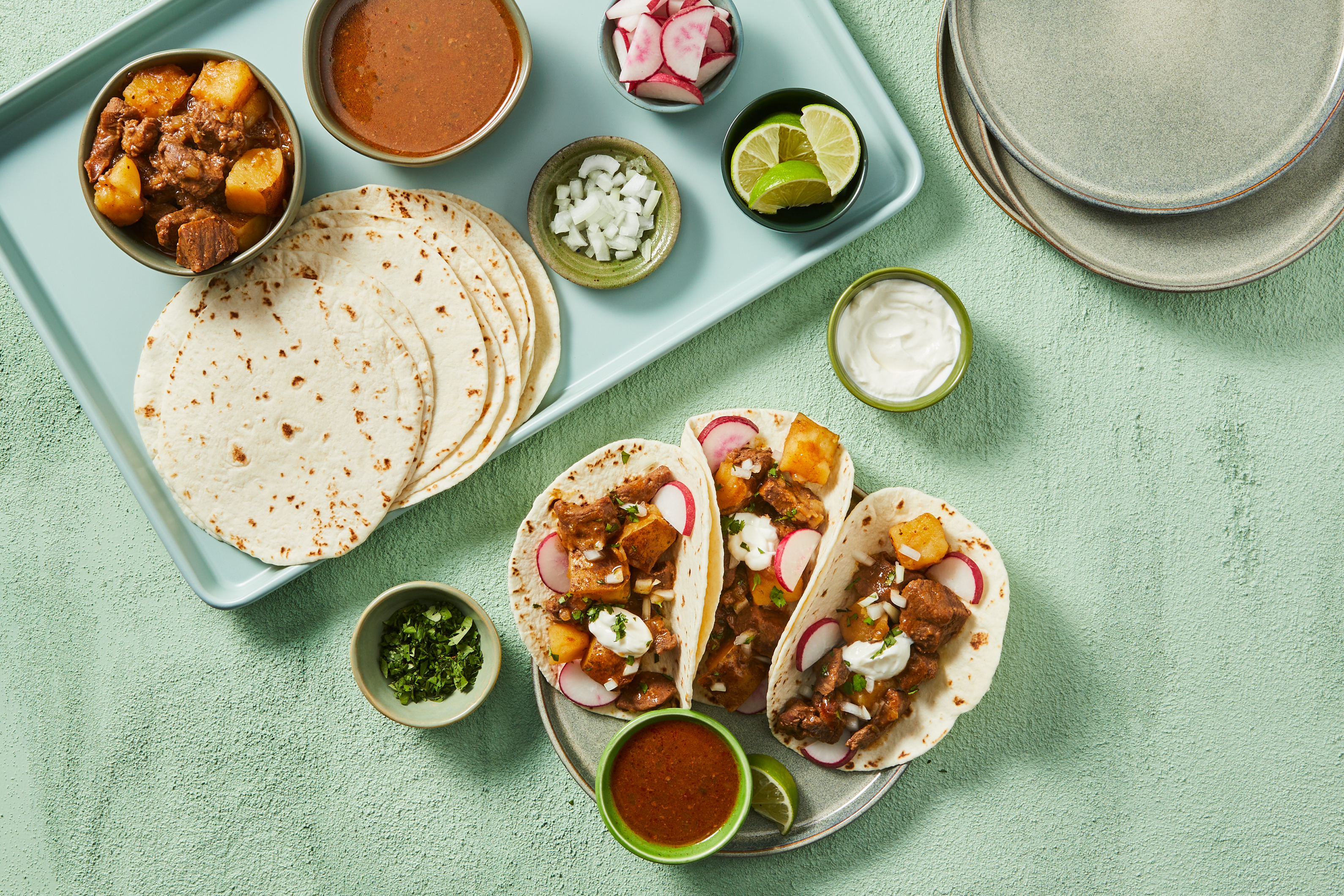 Braised Birria-Style Beef Tacos