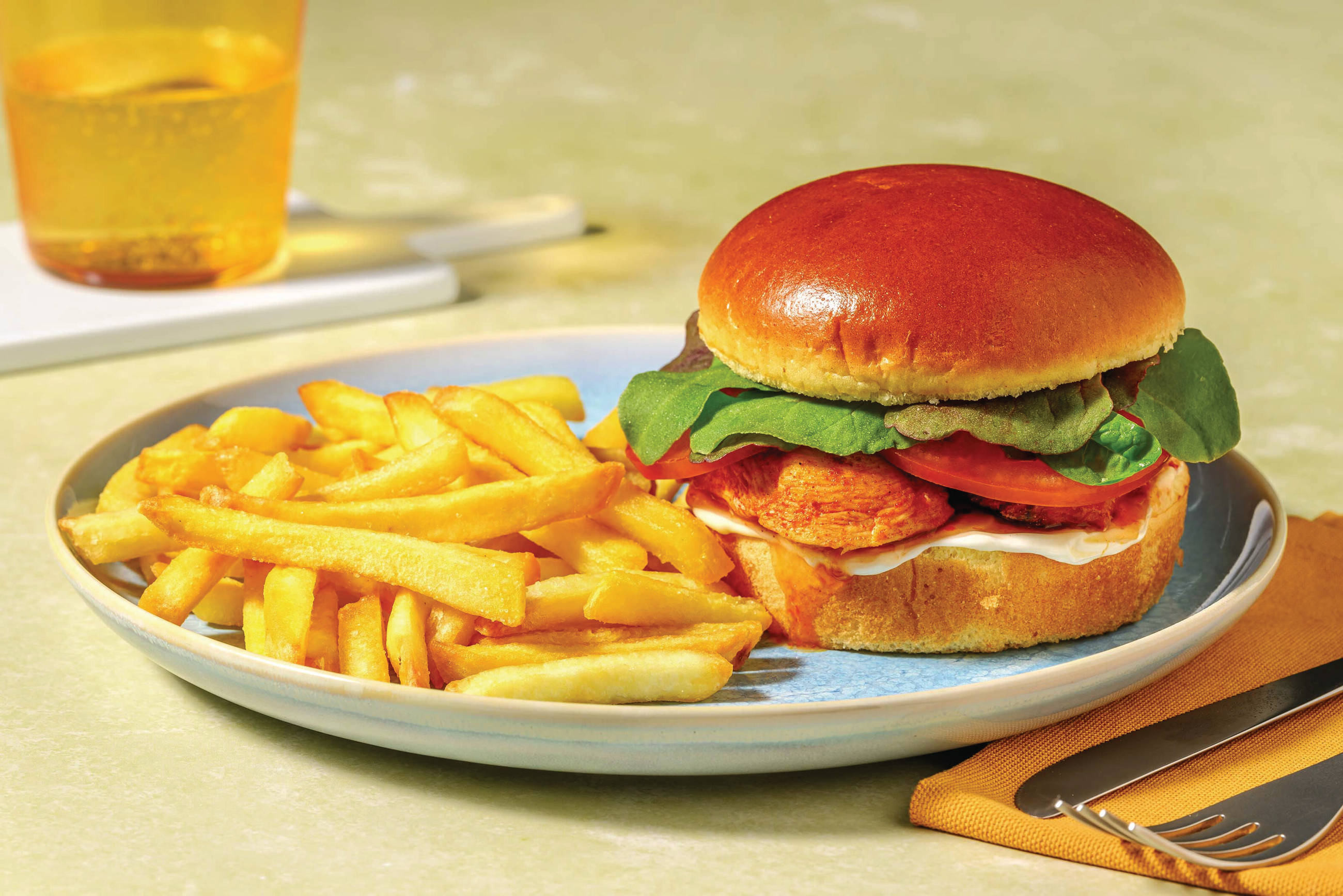 Peri-Peri Chicken & Tomato Relish Burger