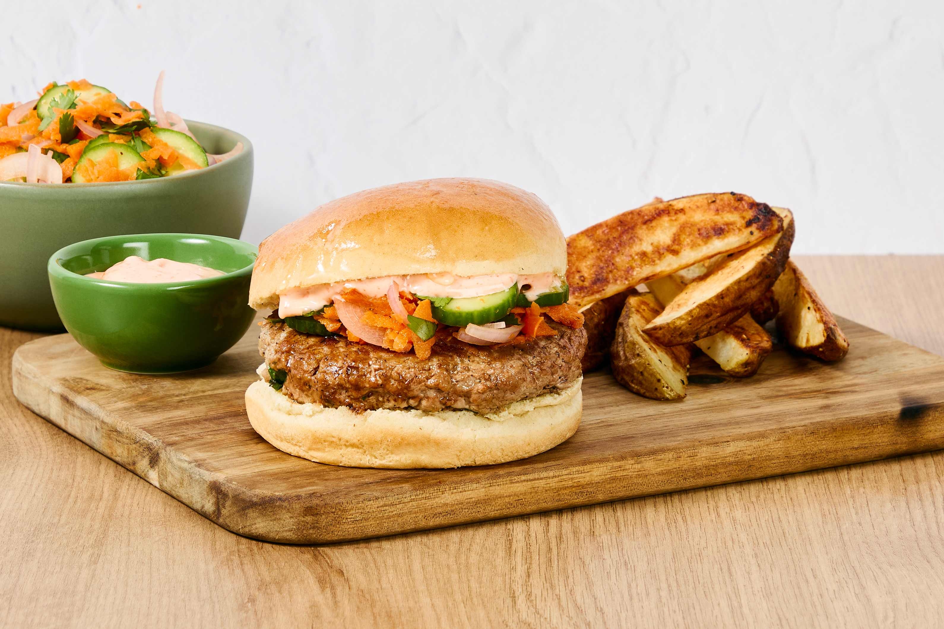 Pork Banh Mi Burgers