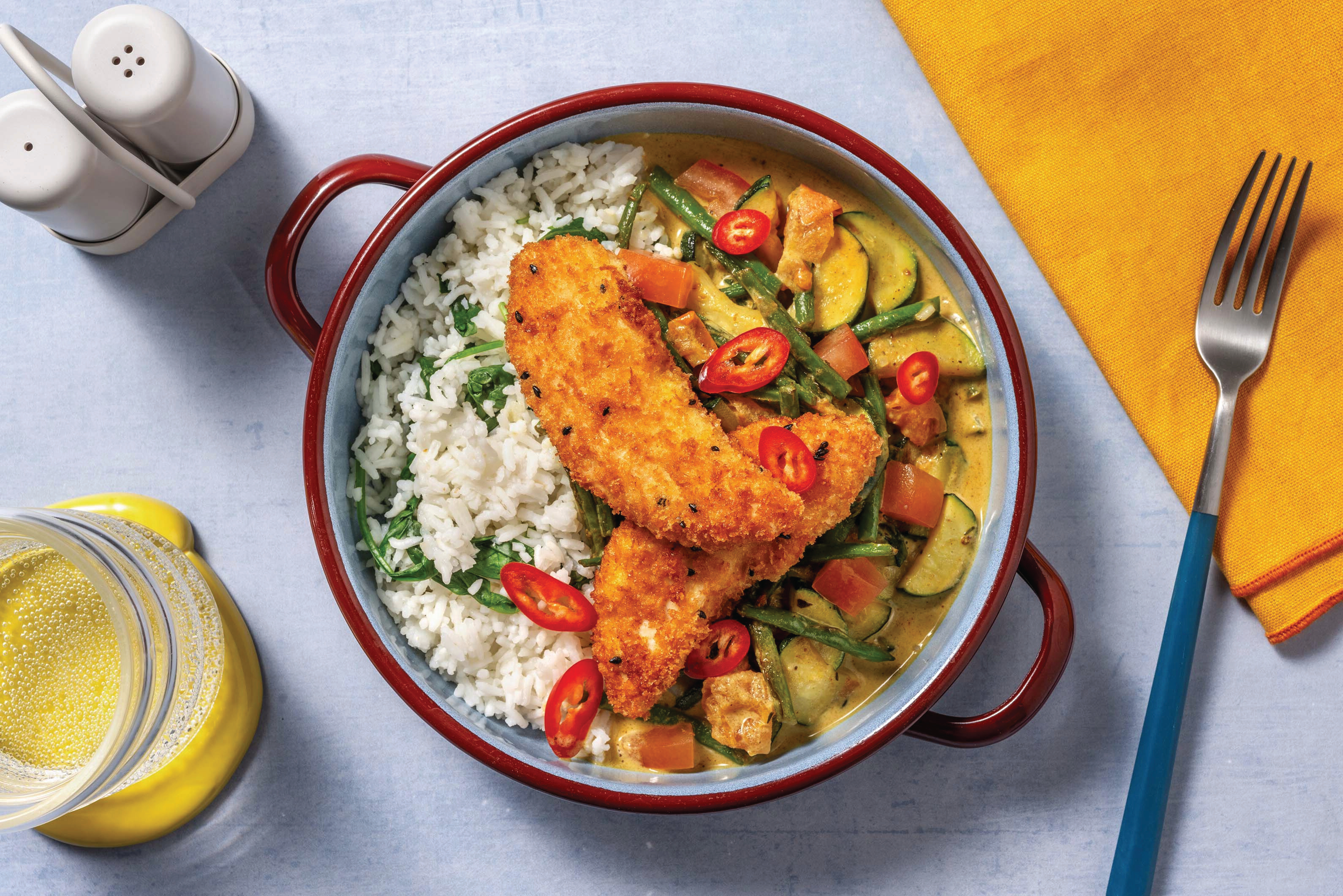 Plant-Based Chick'n & Mumbai Curry Sauce