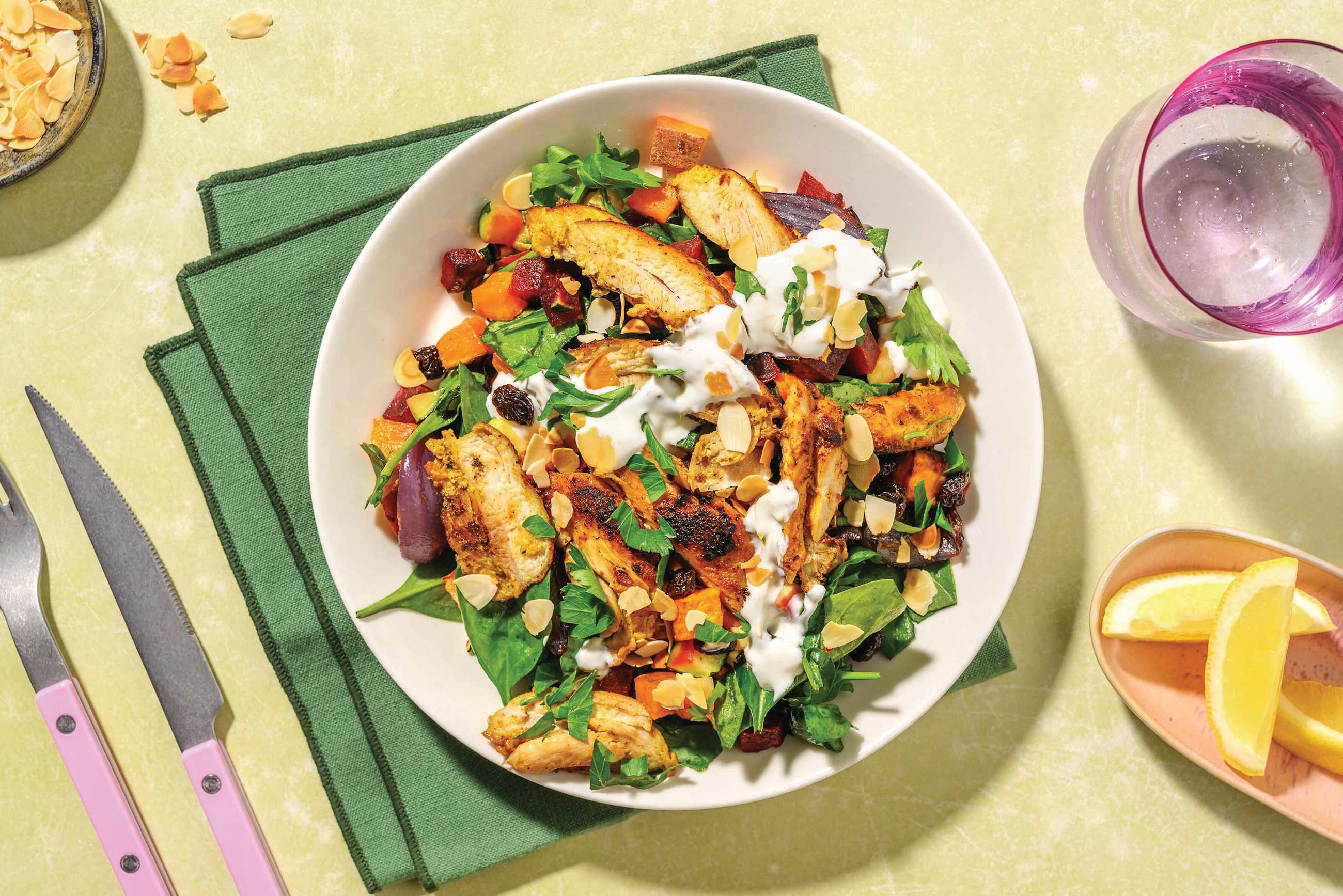 Chermoula Chicken & Roast Veggie Toss