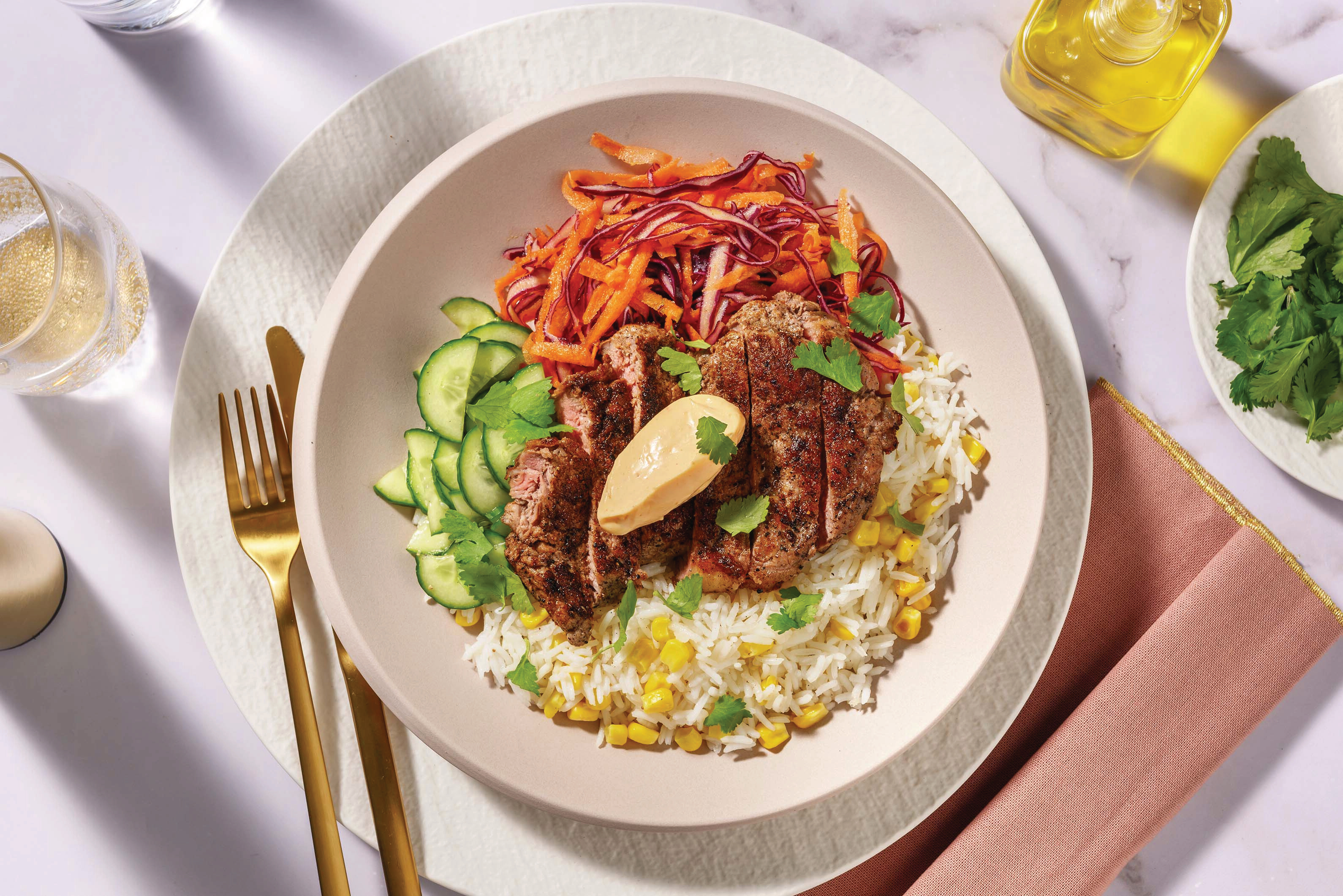 Unbeatable Beef Rump & Corn Rice Bowl