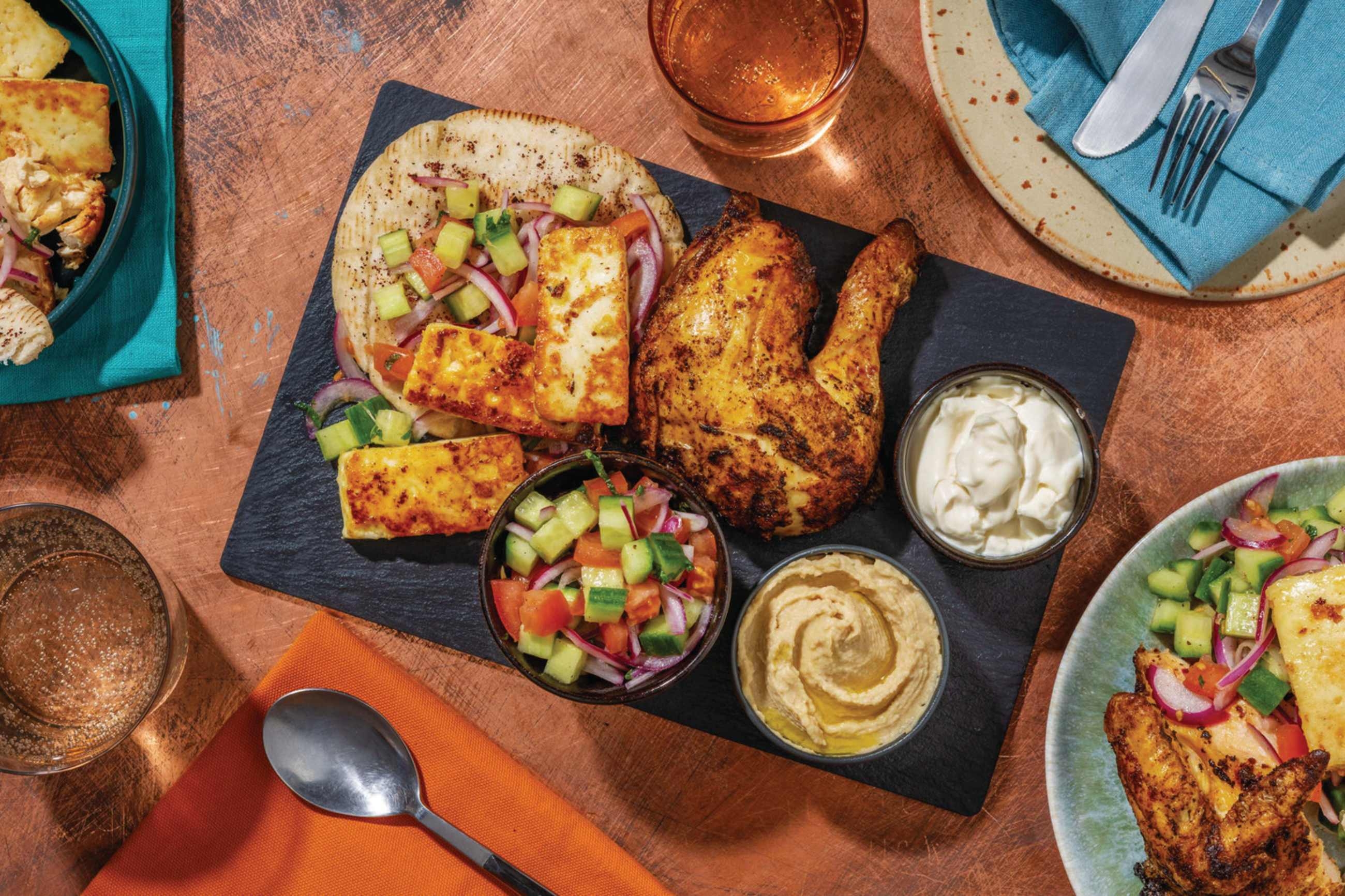 Middle Eastern-Spiced Chicken Mezze