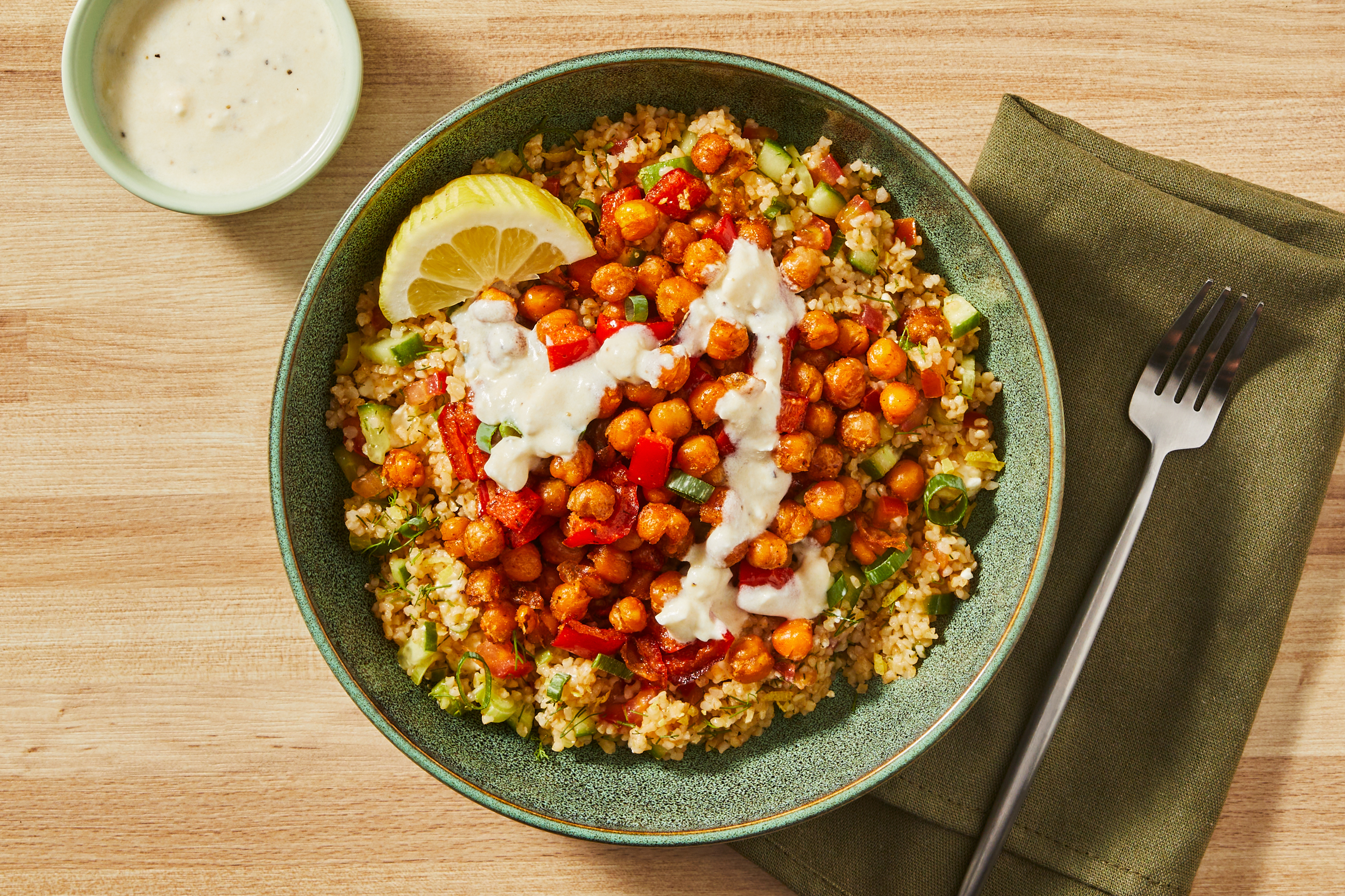 Chicken, Chickpea & Tabbouleh  Comment start Bowls