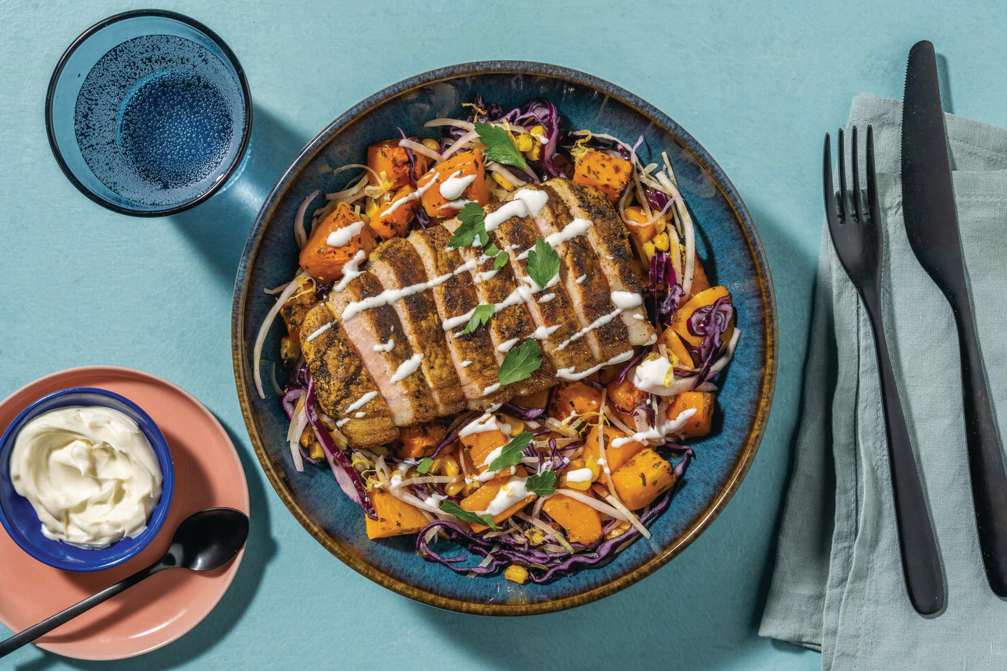 Double All-American Pork & Roast Pumpkin Slaw