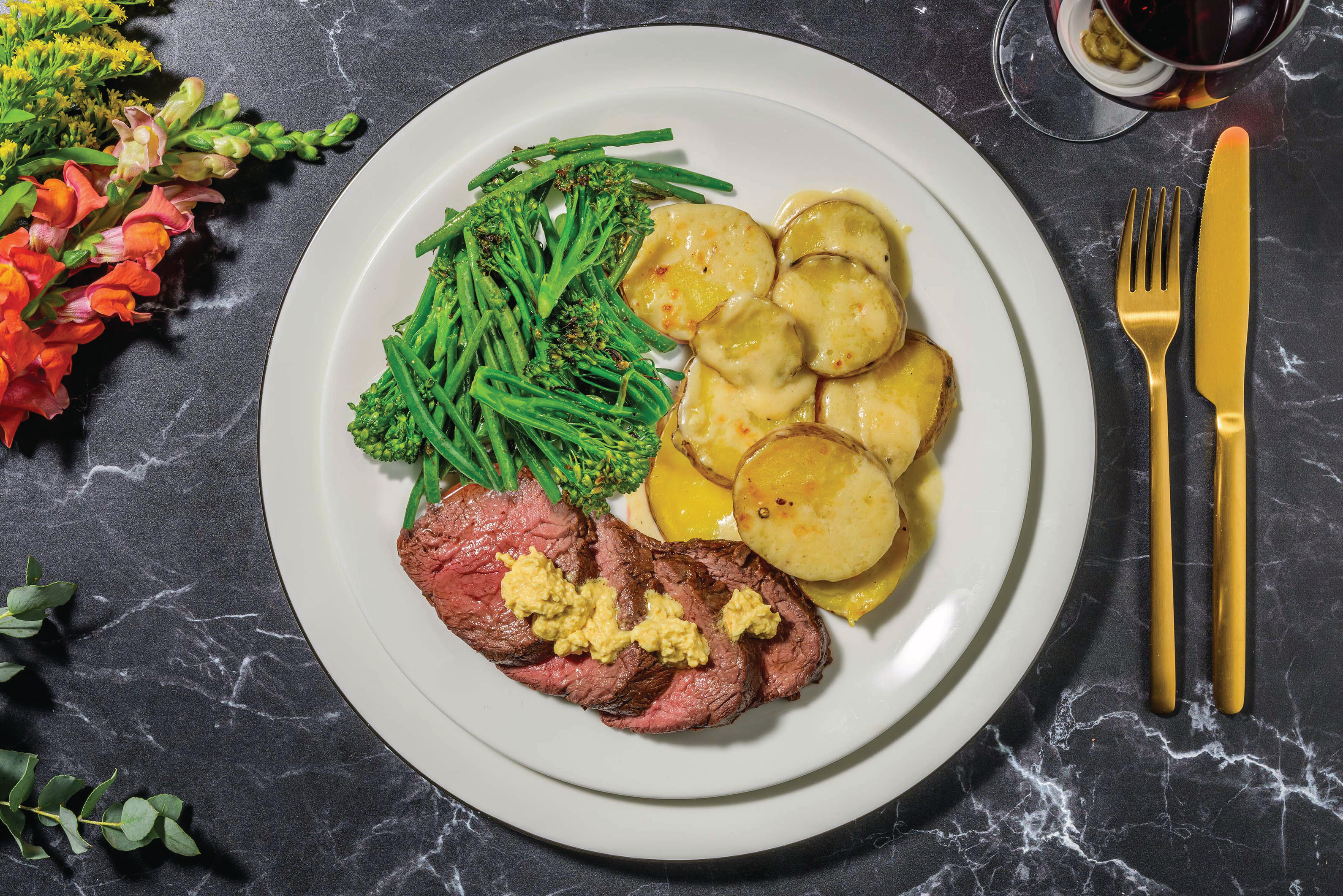 Roast Beef Sirloin & Dauphinoise Potatoes