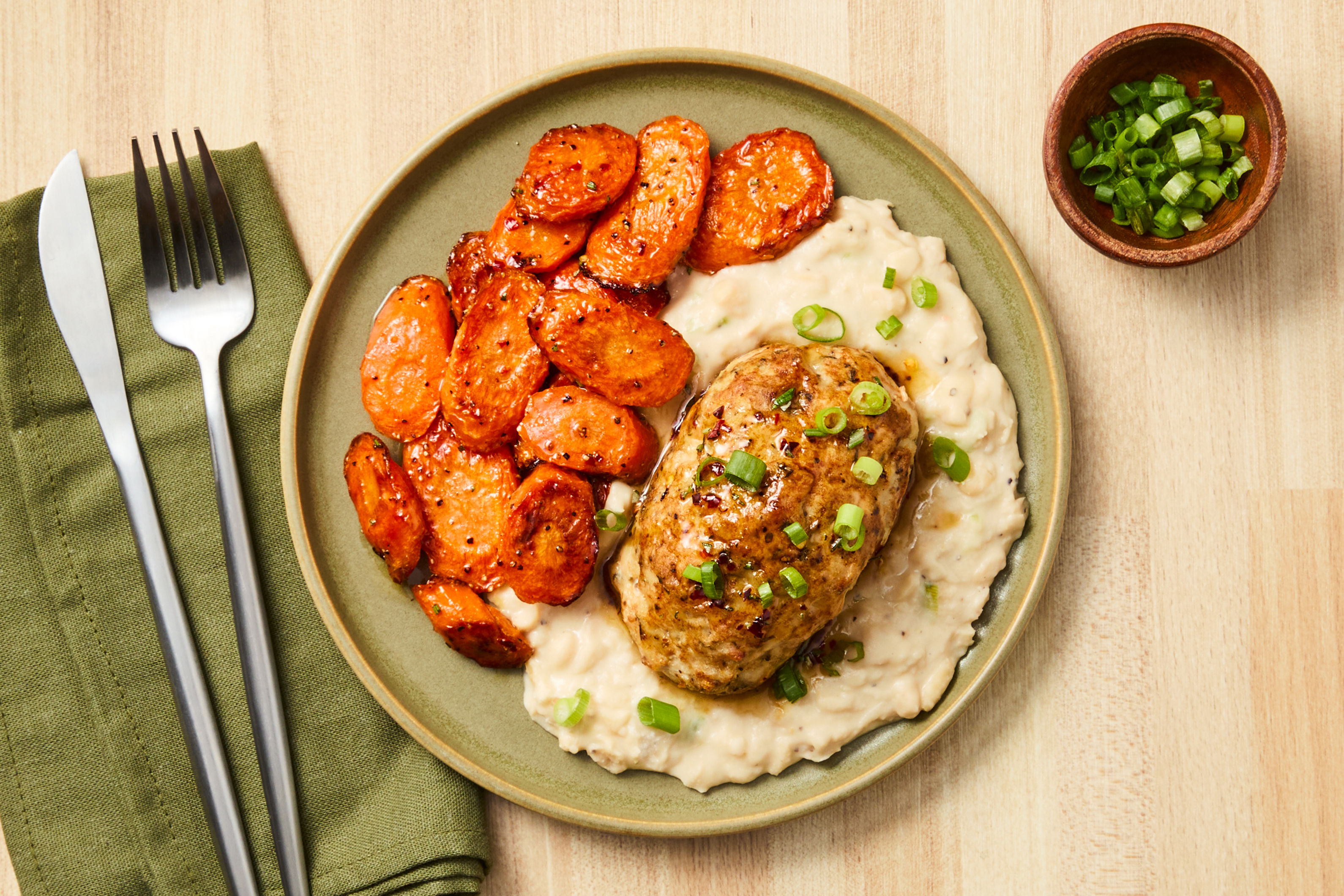 Turkey Meatloaves with Herb Butter
