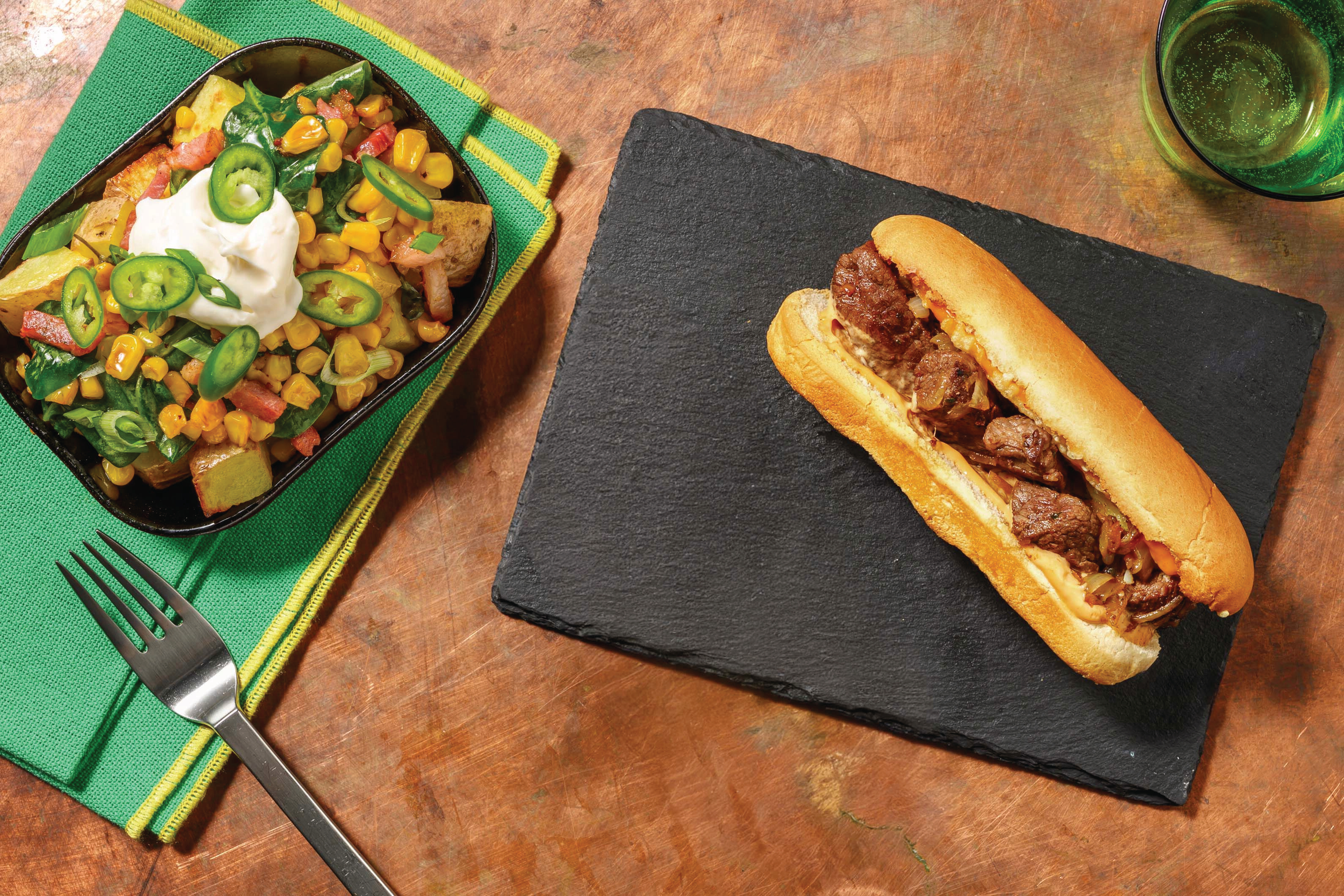 Philly-Style Cheesy Beef Subs