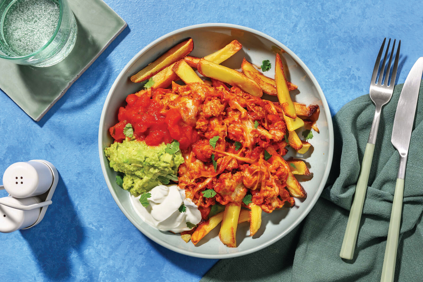 Double Tex-Mex Cheesy Pork Loaded Fries
