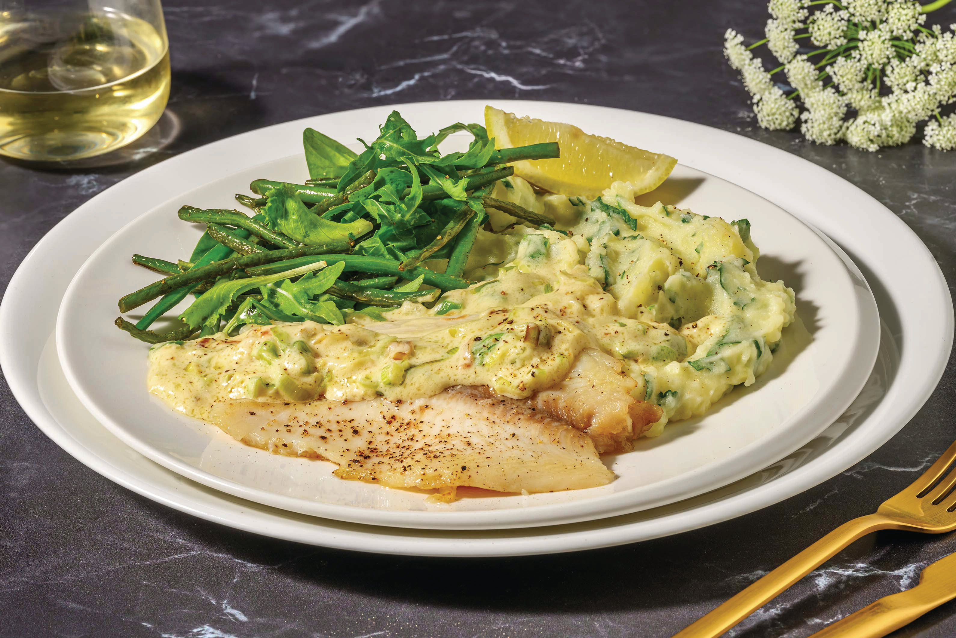 John Dory & Creamy Dijon Sauce