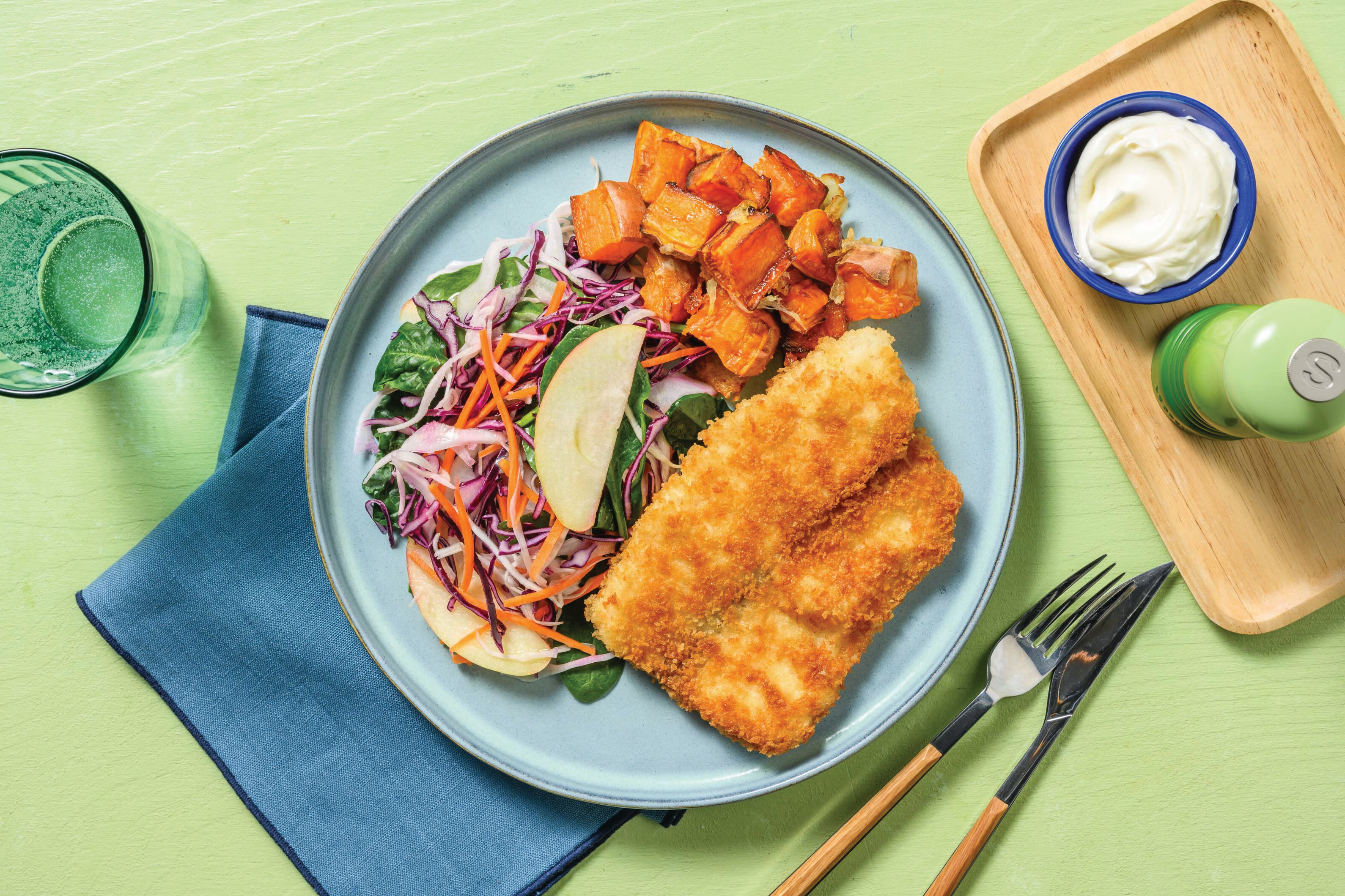 Salmon & Cheesy Sweet Potato Chunks