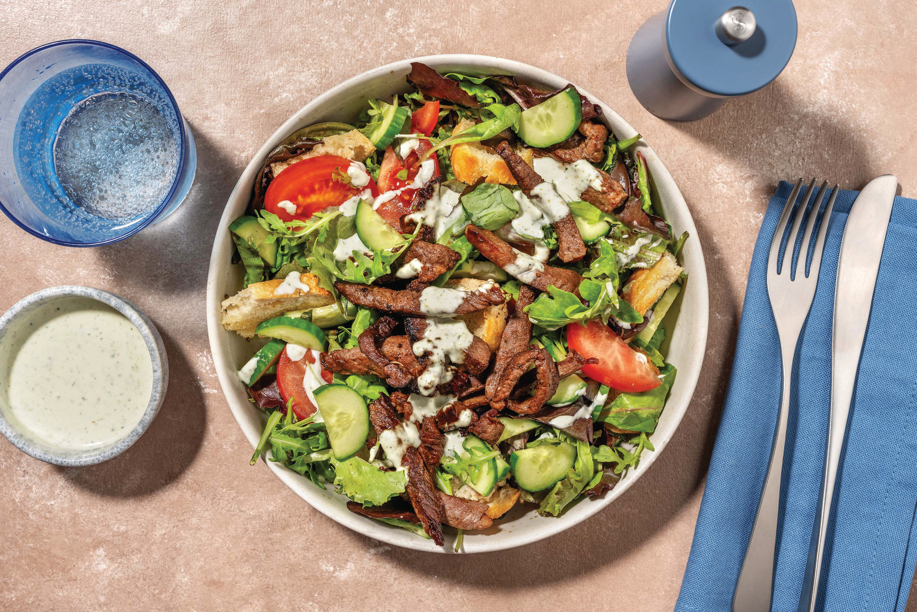 Tuscan-Style Beef & Panzanella Salad