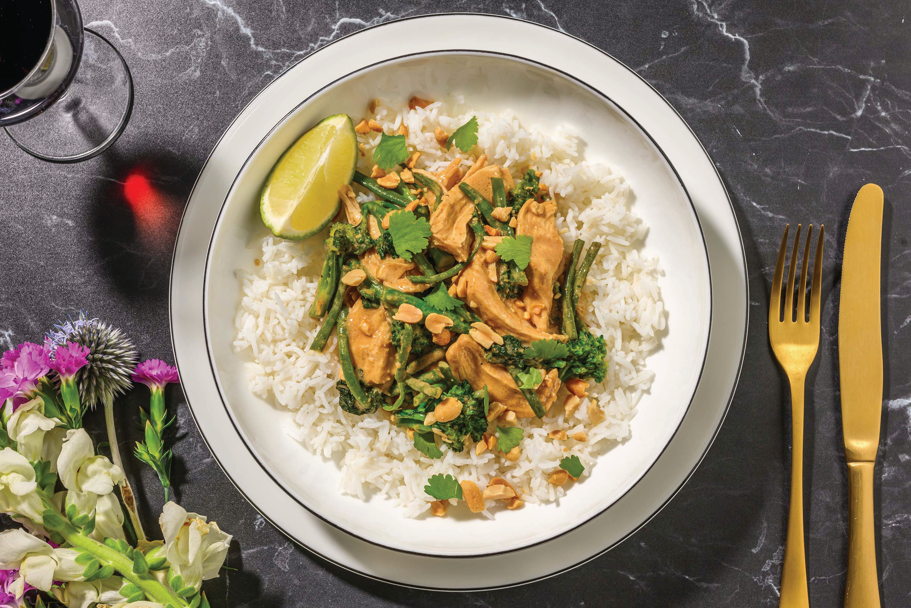 Coconut Satay Chicken & Veggies