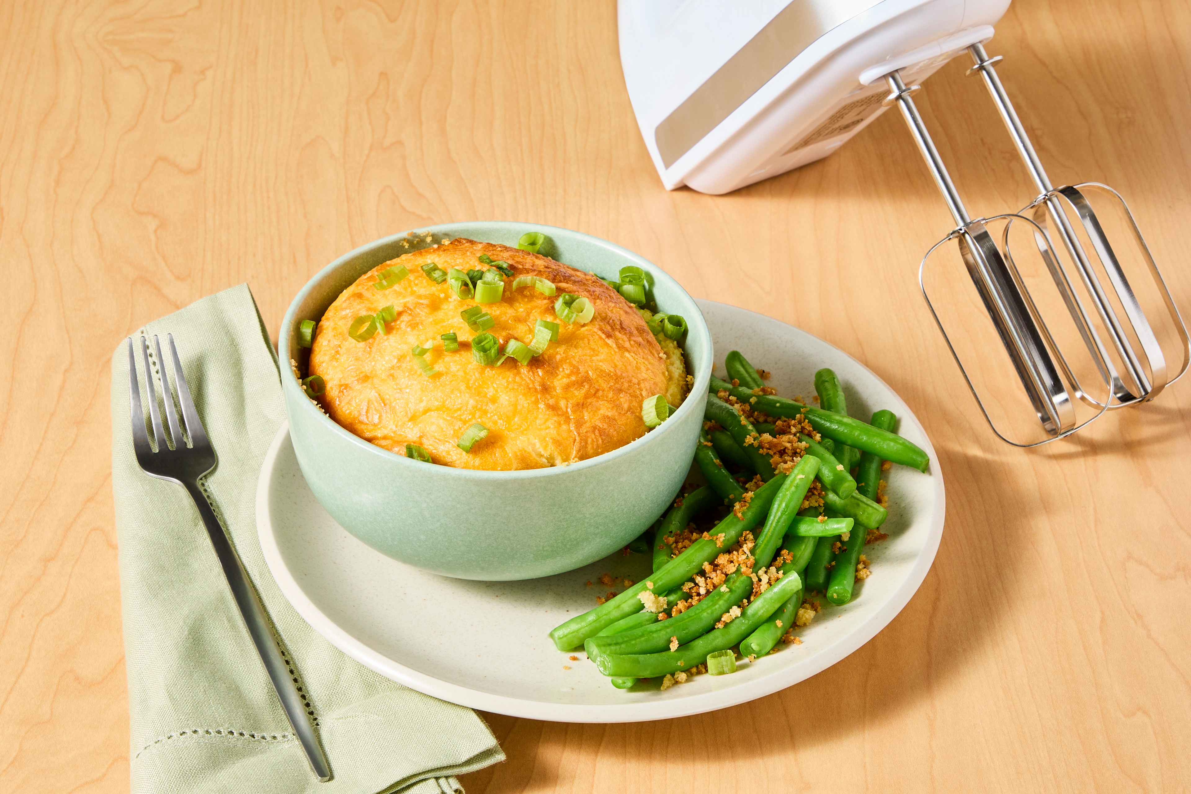 Cheddar & Scallion Soufflés