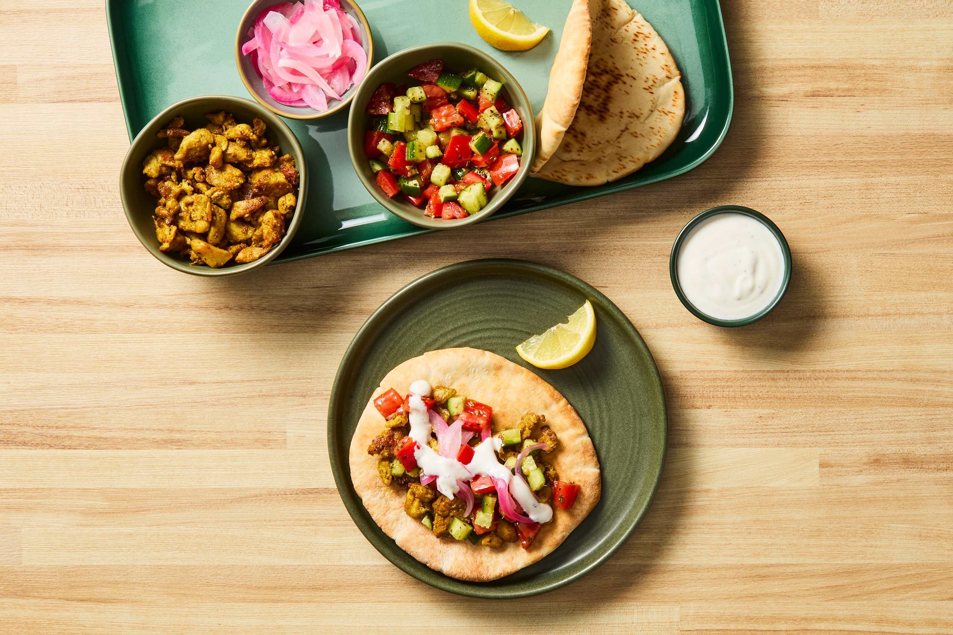 Chicken Shawarma & Falafel Pita Bar