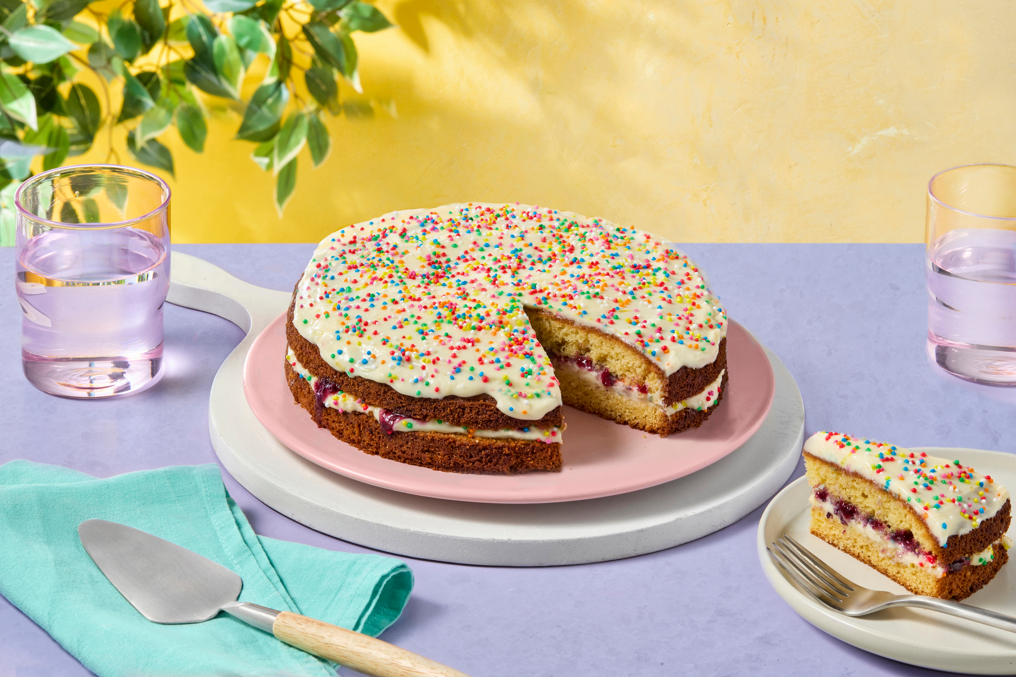 Layered Sprinkle Birthday Cake