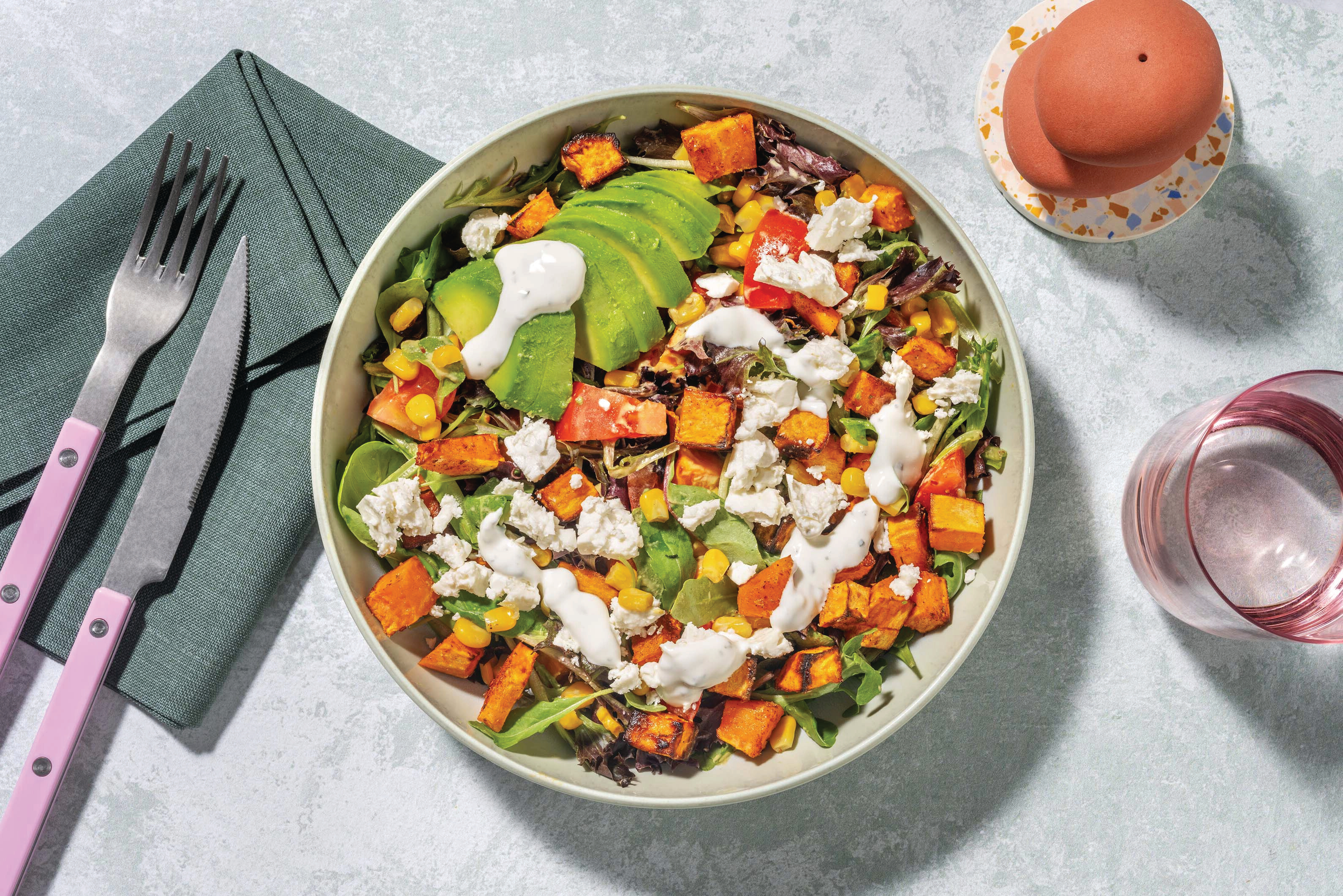 Smokey Chicken, Sweet Potato & Ranch Salad