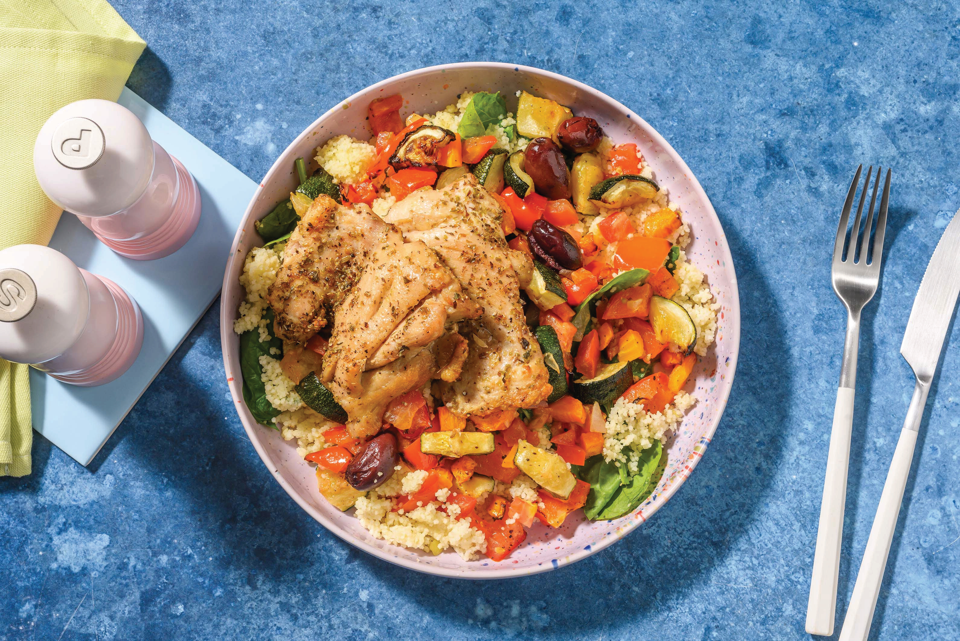 Sicilian-Style Chicken, Olive & Veggie Bake