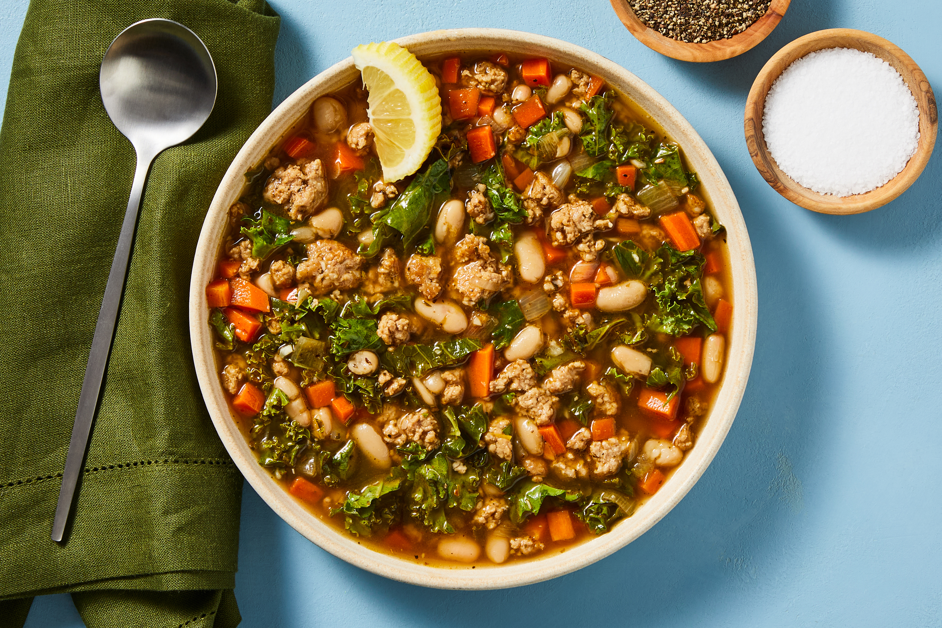 One-Pot Cannellini Bean Soup with 2x Beef