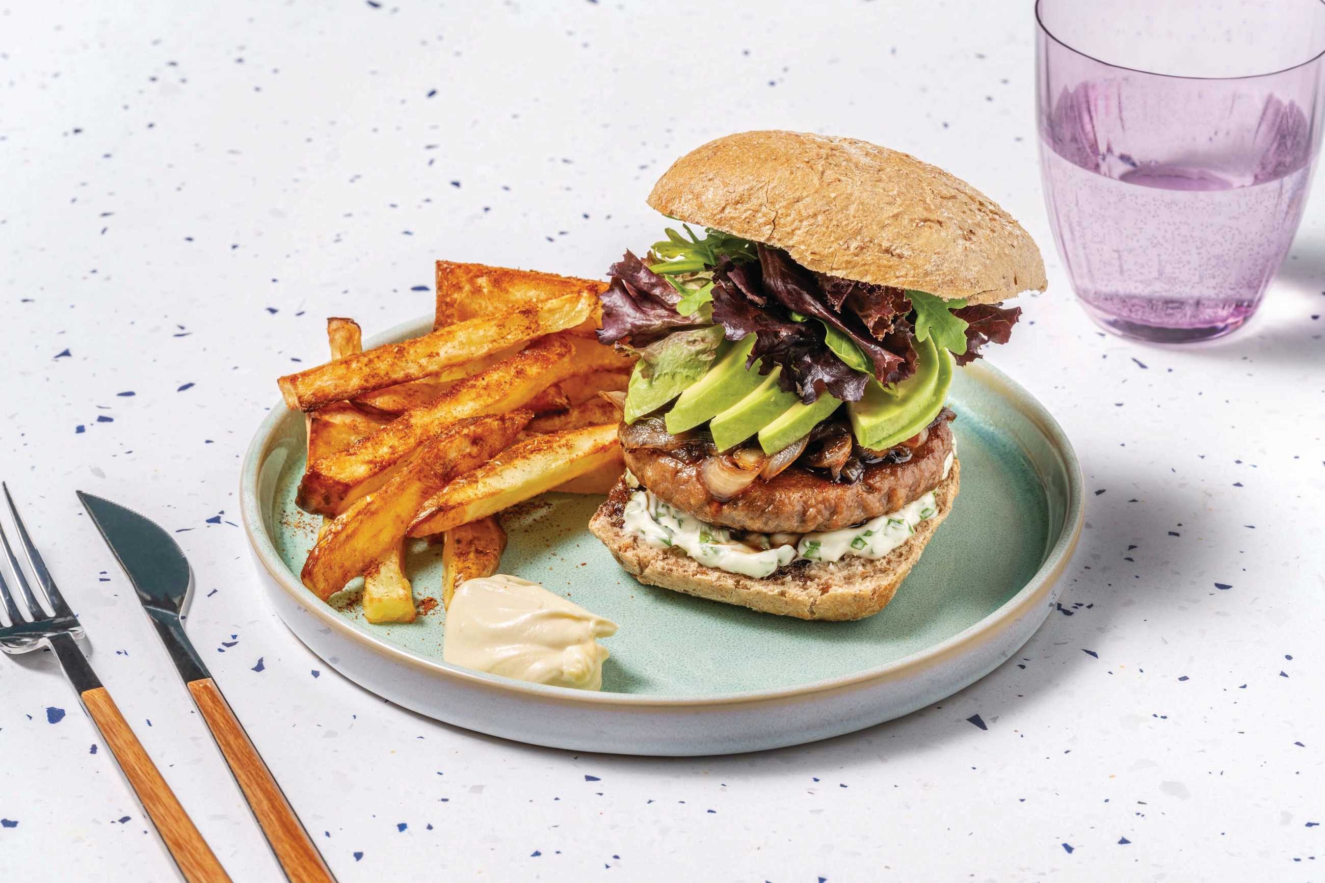 Plant-Based Burger & Smokey Fries