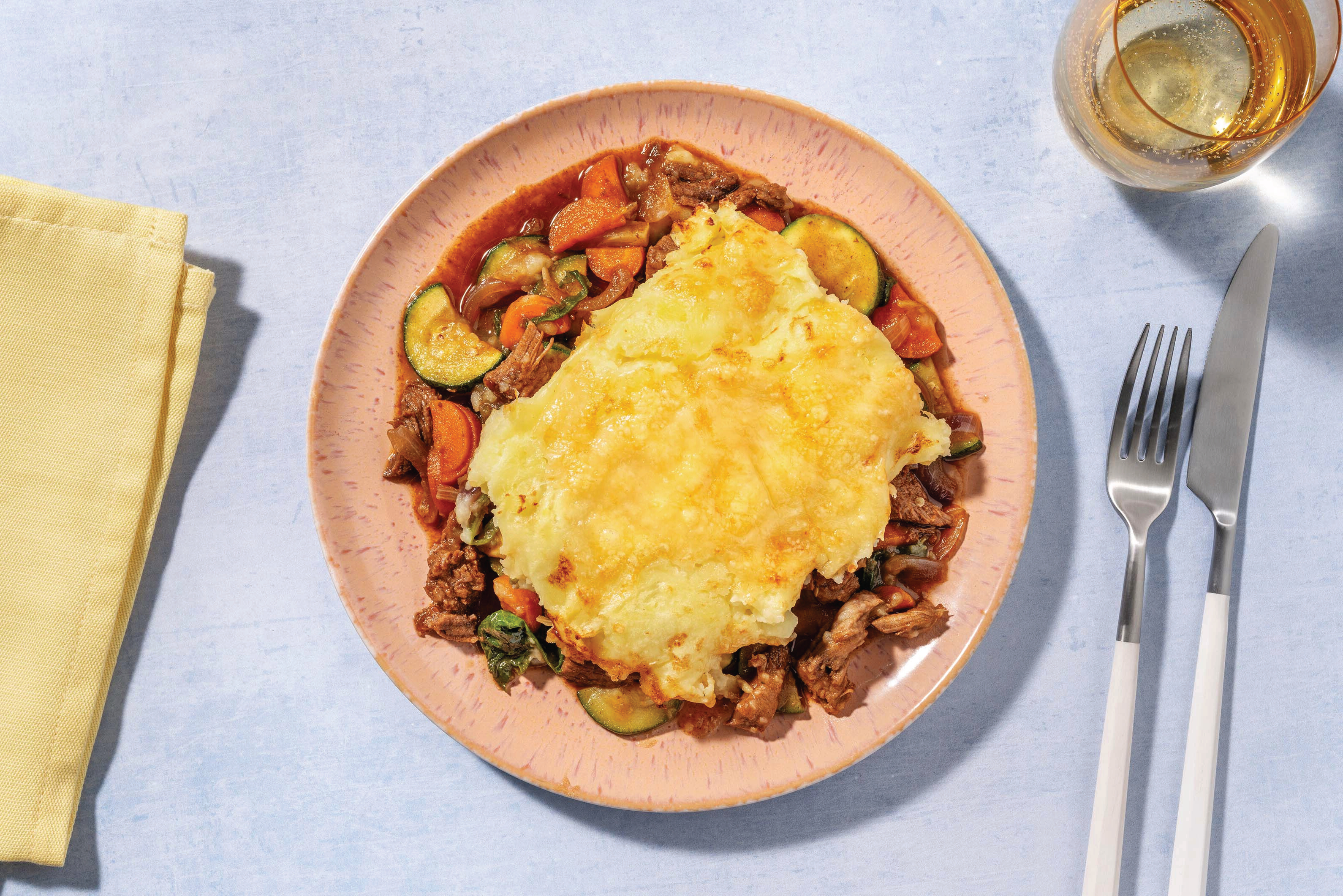 Loaded Beef Brisket & Veggie Pie