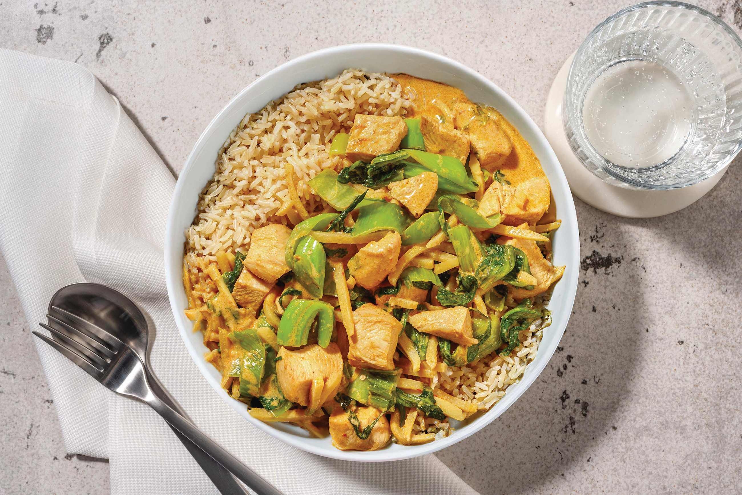 Mild Thai Red Chicken Curry & Rice