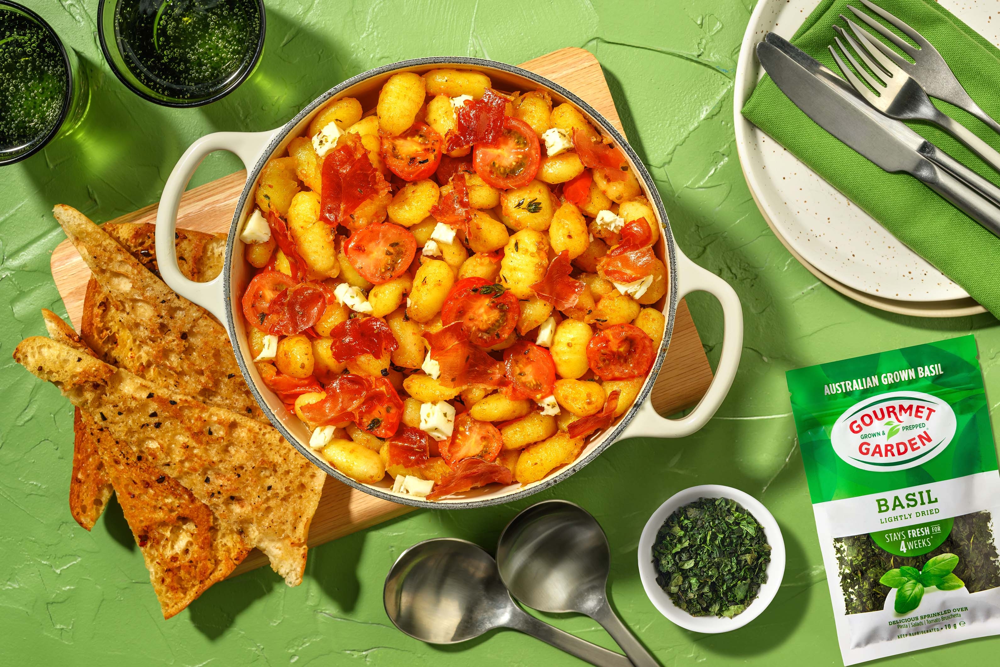 Crispy Prosciutto & Cherry Tomato Gnocchi