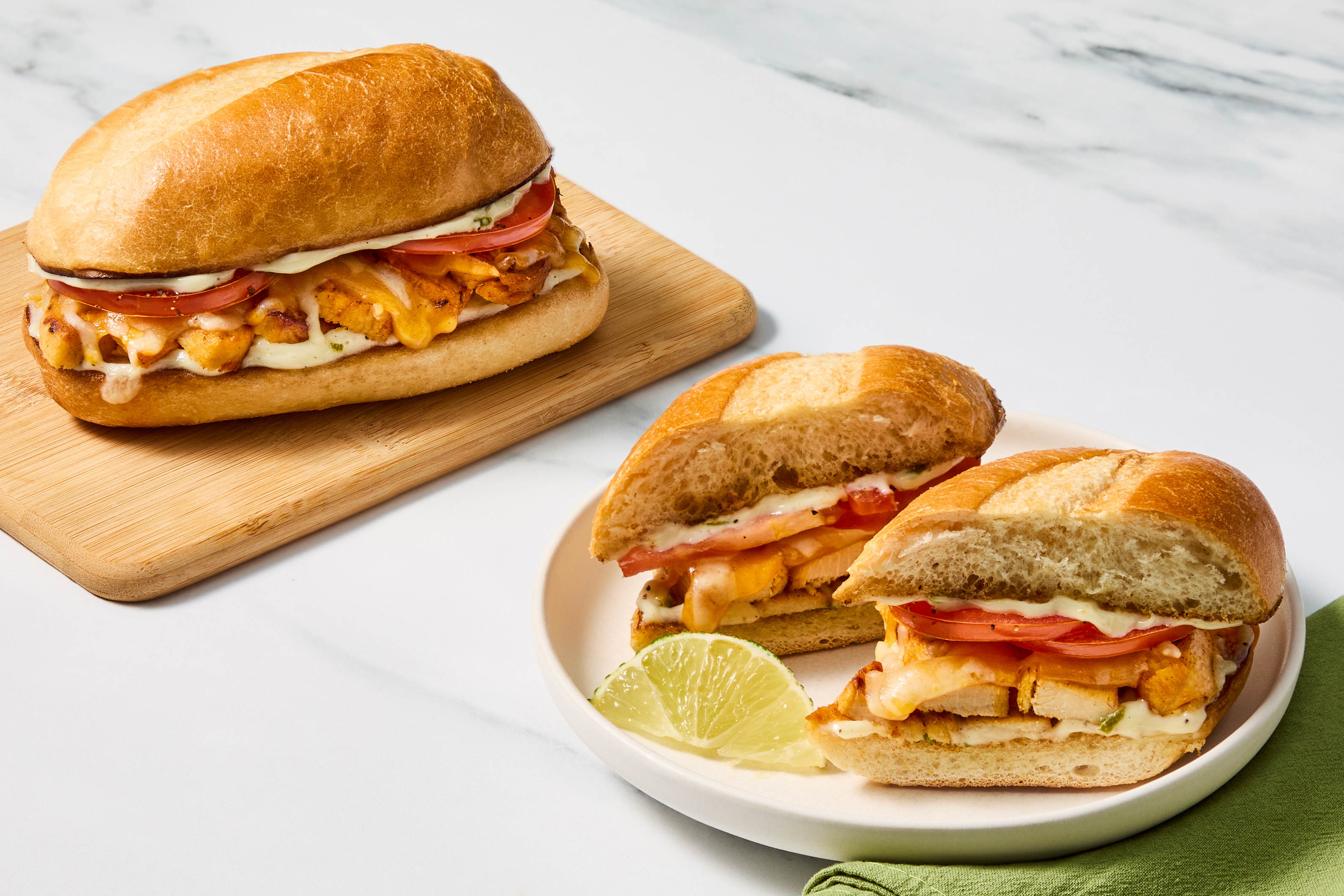 Mexican-Style Cheesy Chicken Tortas