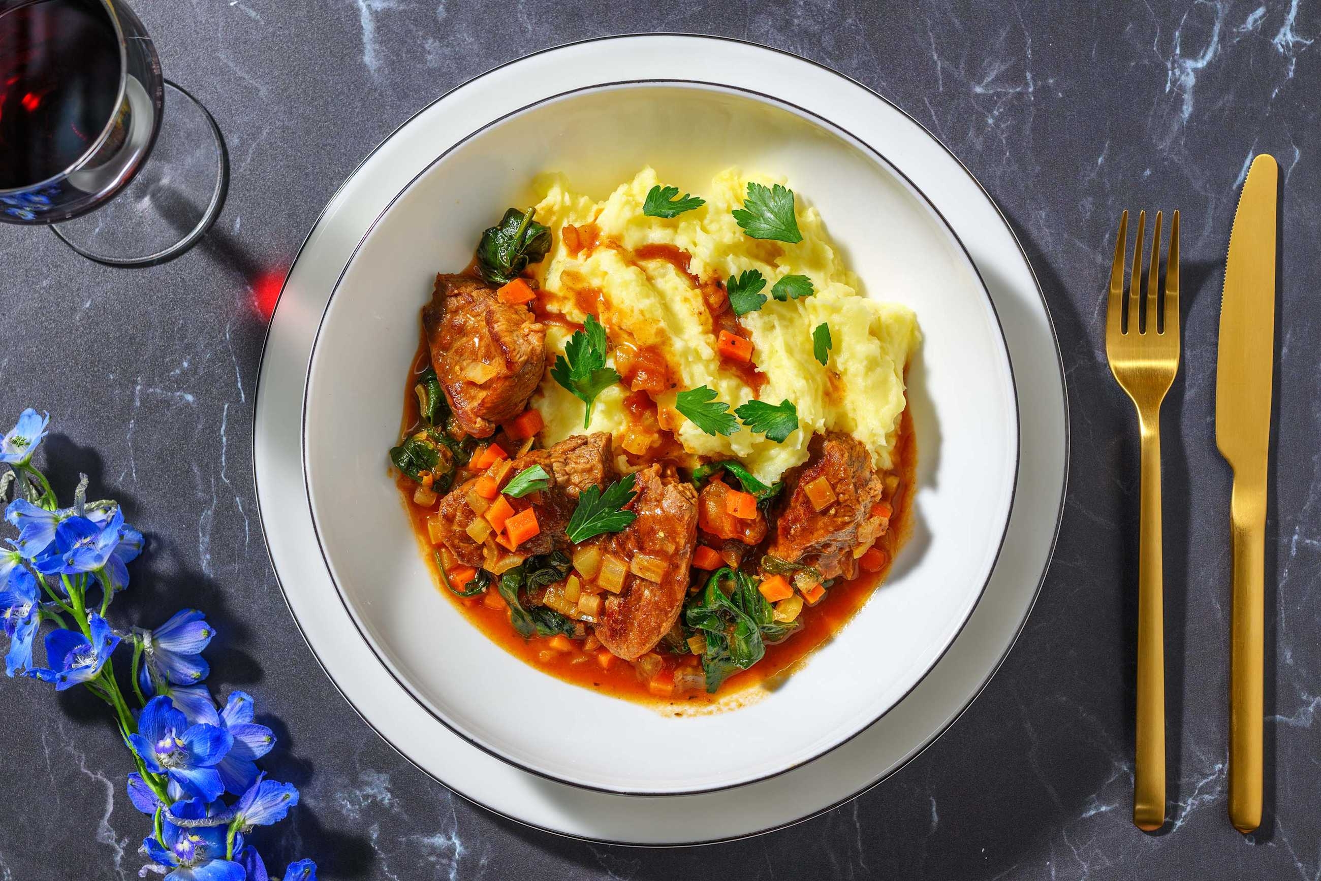 Irish Beef Brisket & Red Wine Stew