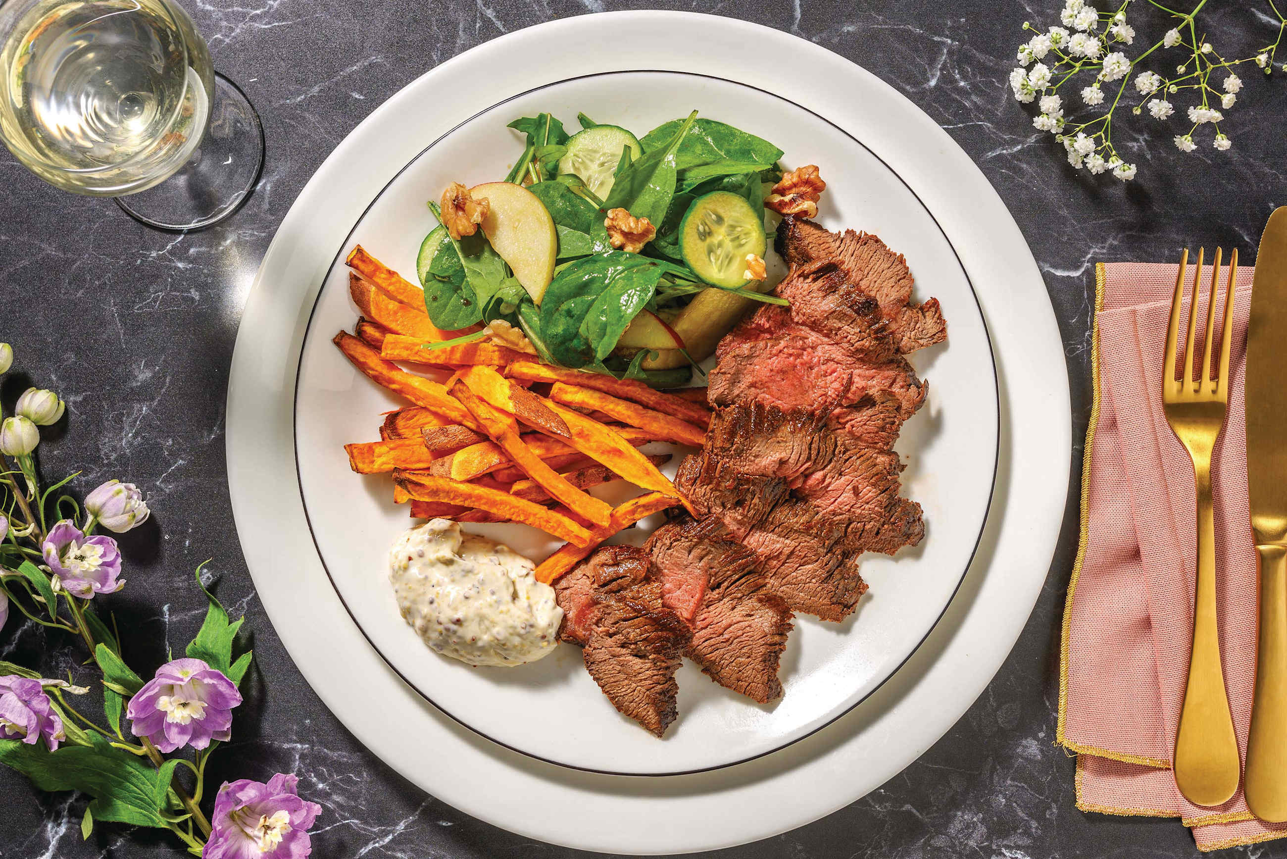 Double Rump Steak & Sweet Potato Fries