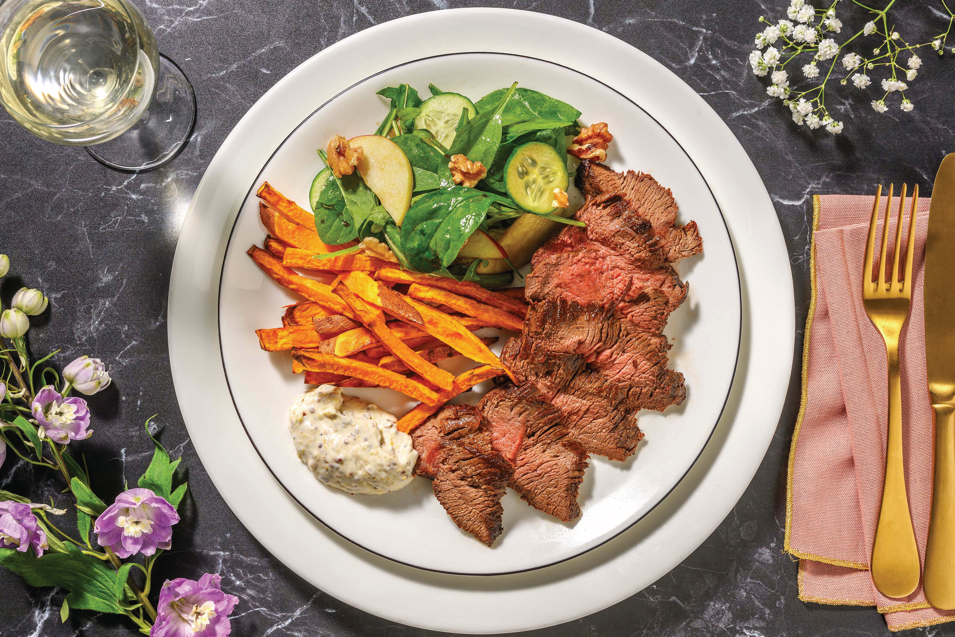 Flank Steak & Sweet Potato Fries
