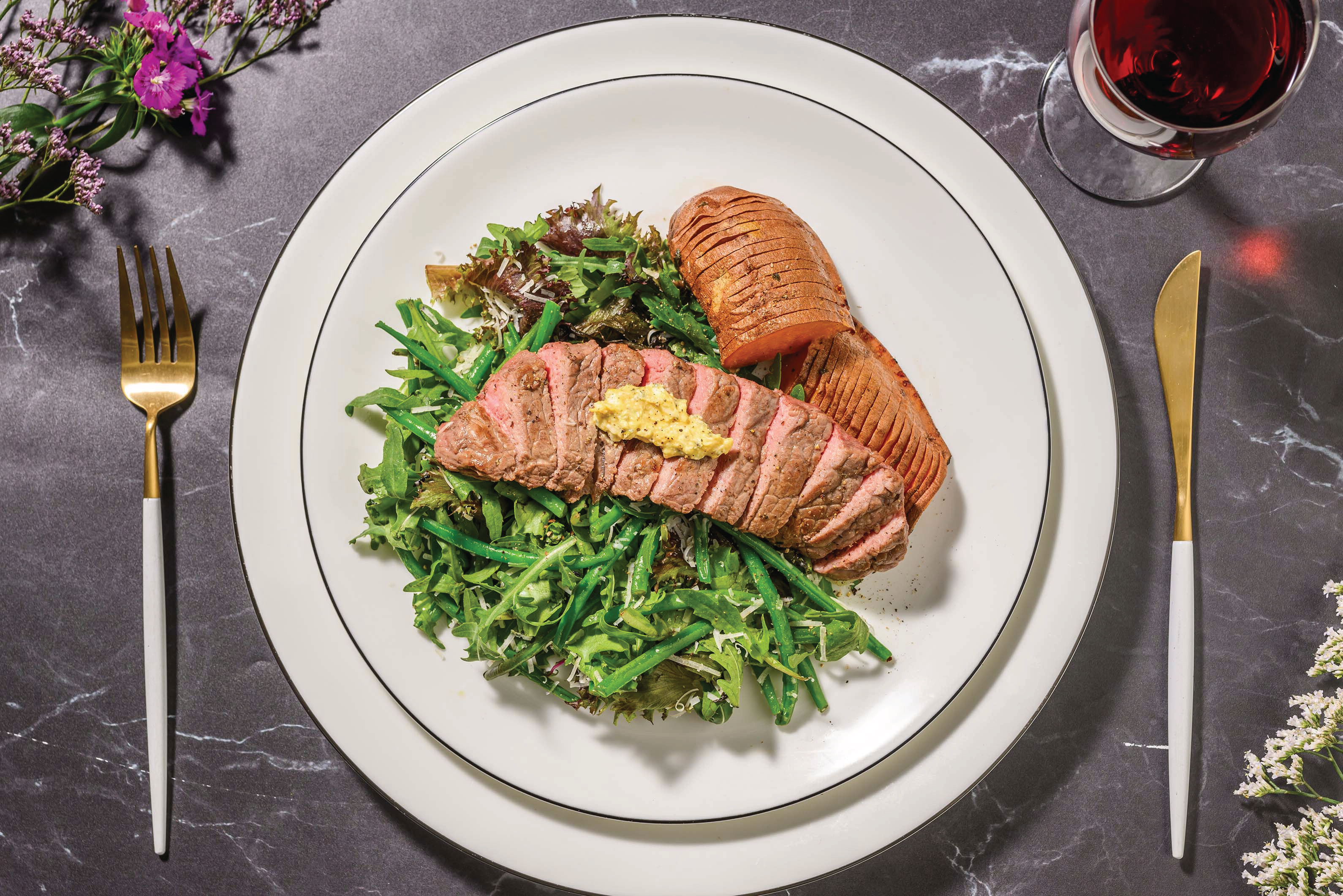 Flank Steak & Zesty Parsley Butter
