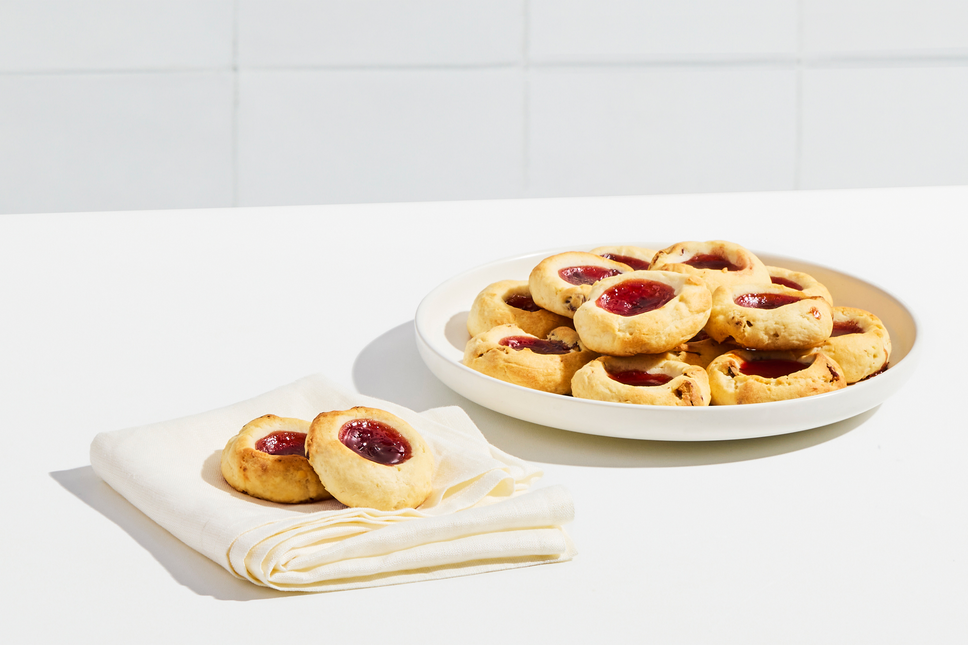 Cherry Jam Thumbprint Cookies