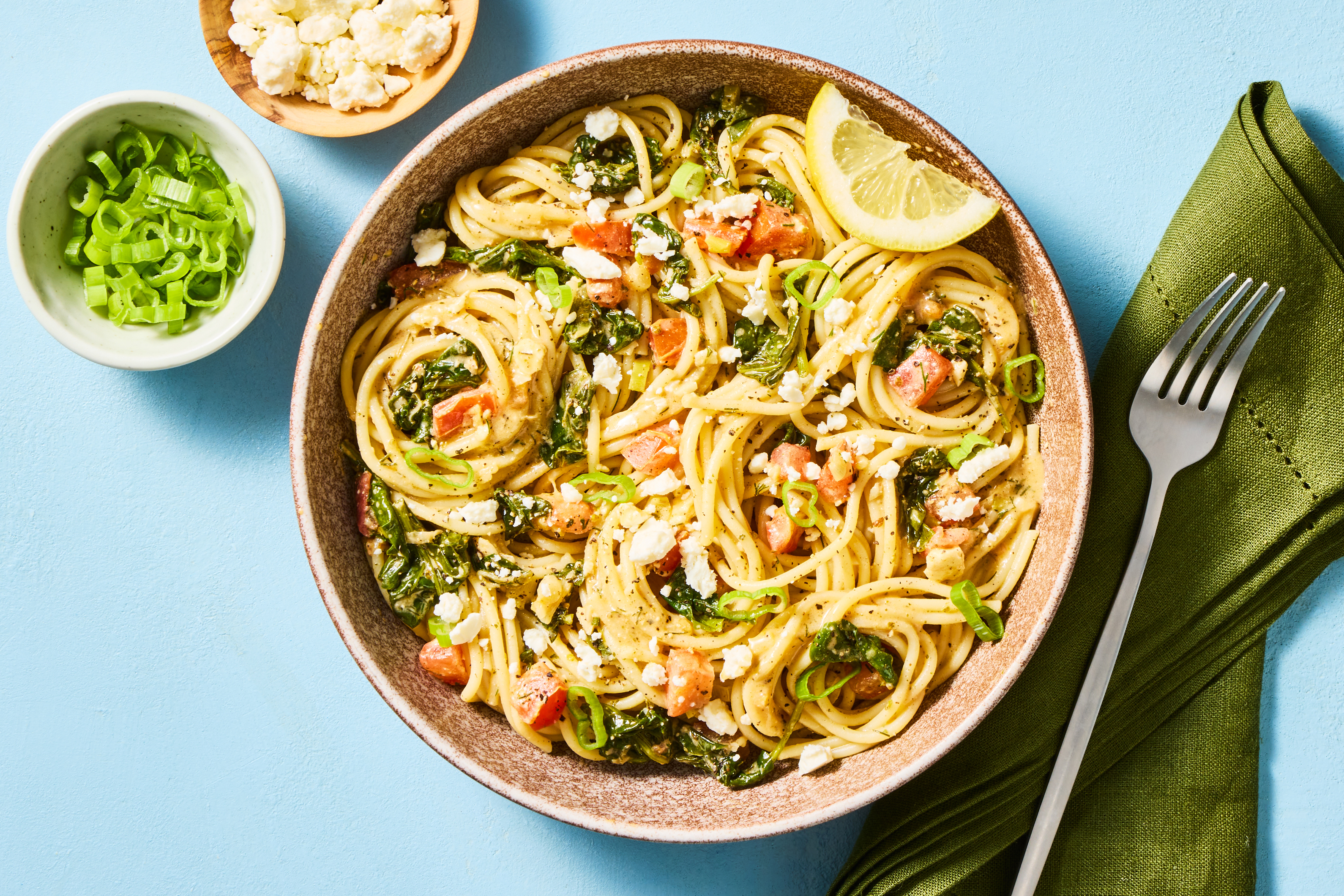 Greek Diner Spaghetti with Salmon