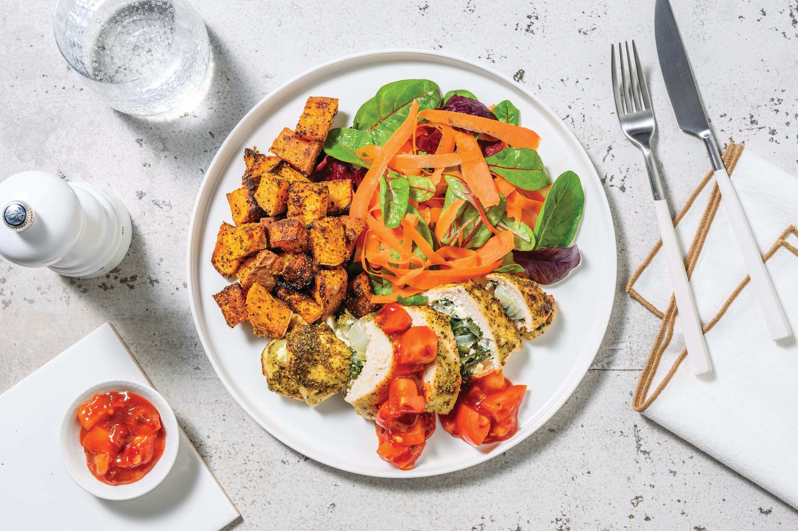 Spinach & Fetta Stuffed Chicken