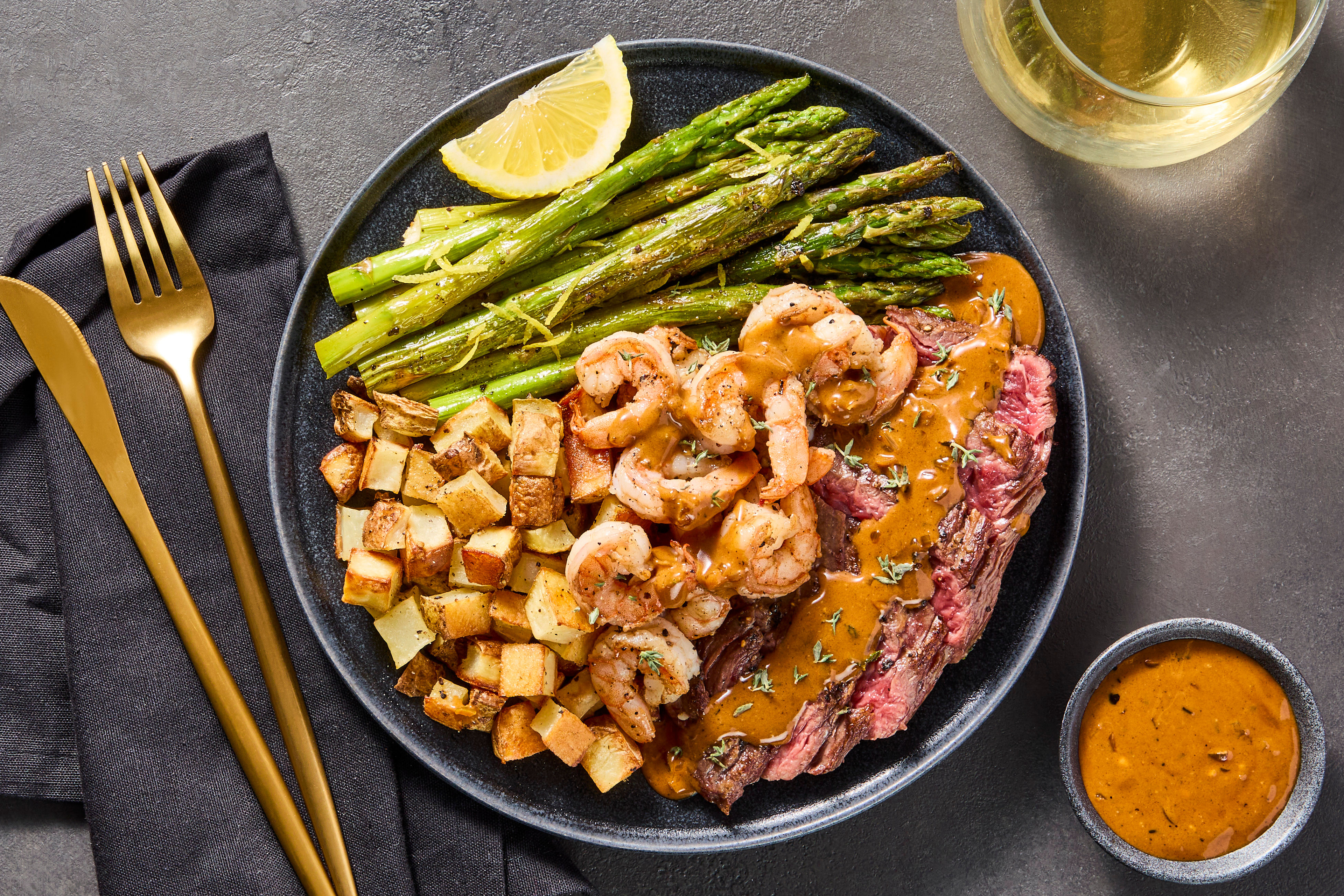 Shrimp & Cod with Lemon-Thyme Sauce