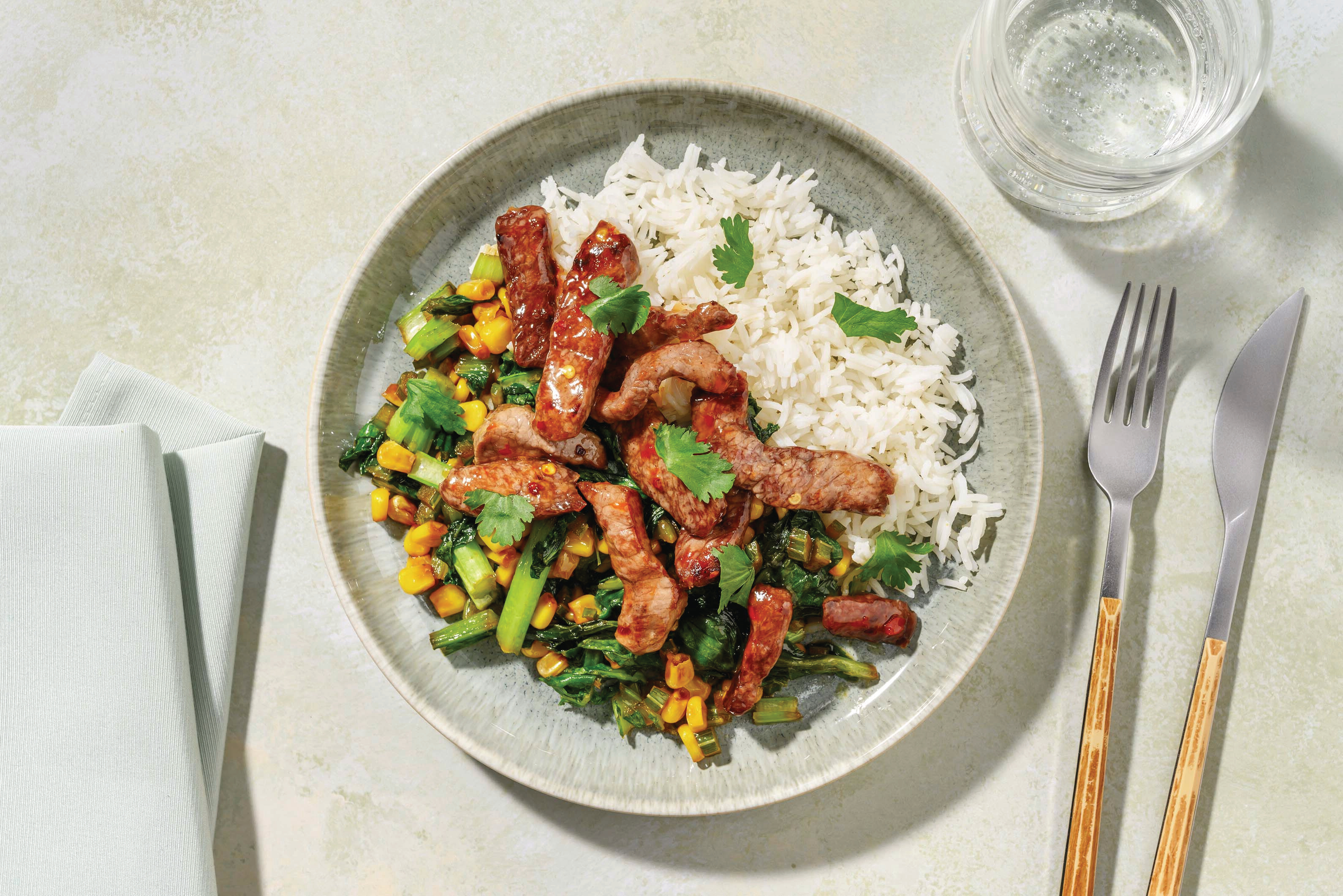 Southeast Asian Sweet Chilli Beef & Bacon