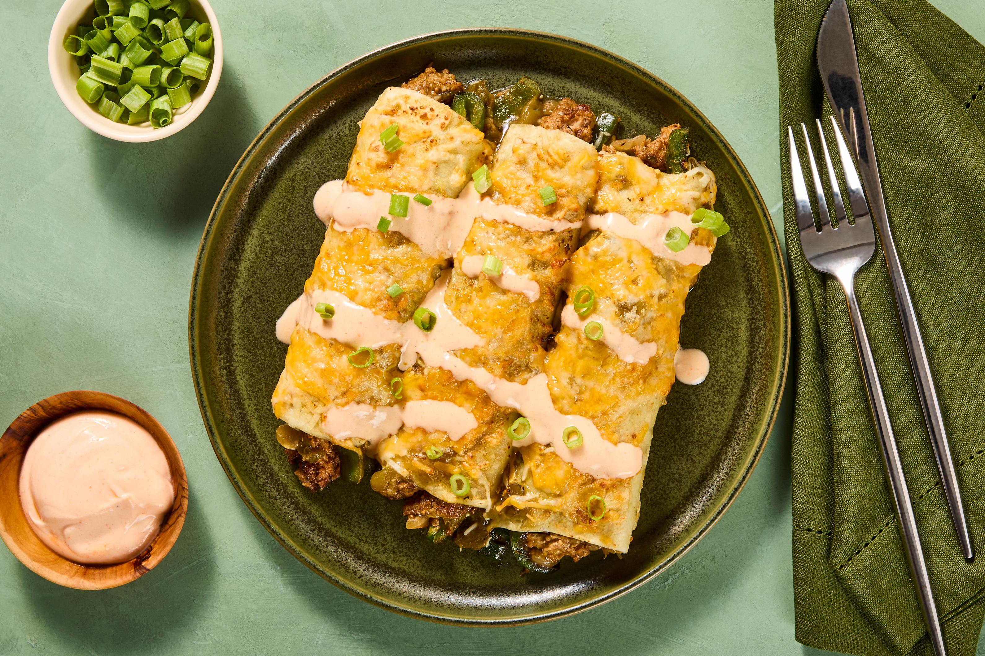 One-Pan Tofu Enchiladas Verdes