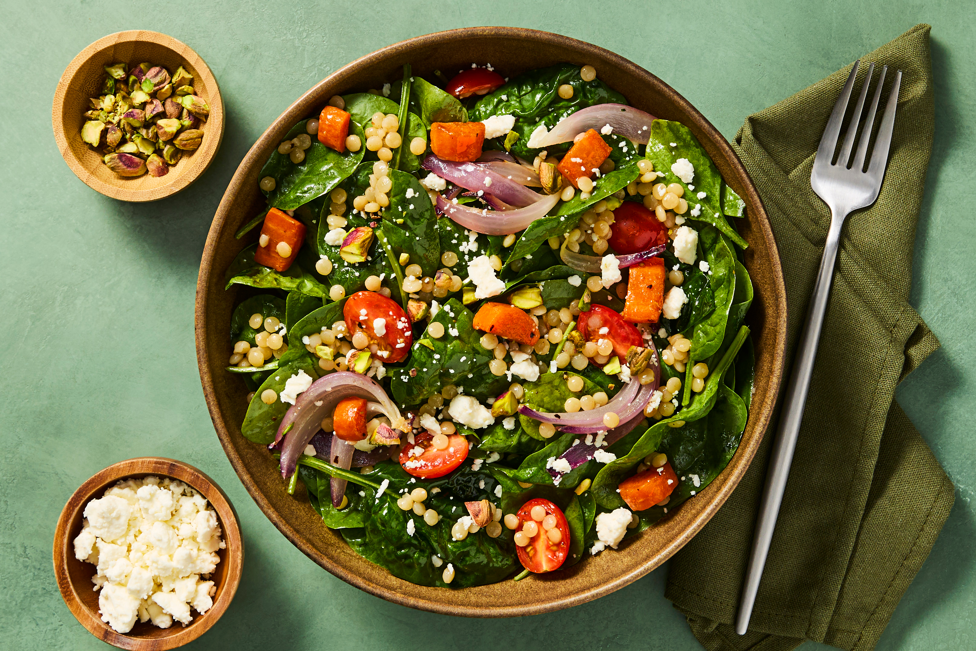 Spanikopita Spinach Salad & 2x Grilling Cheese