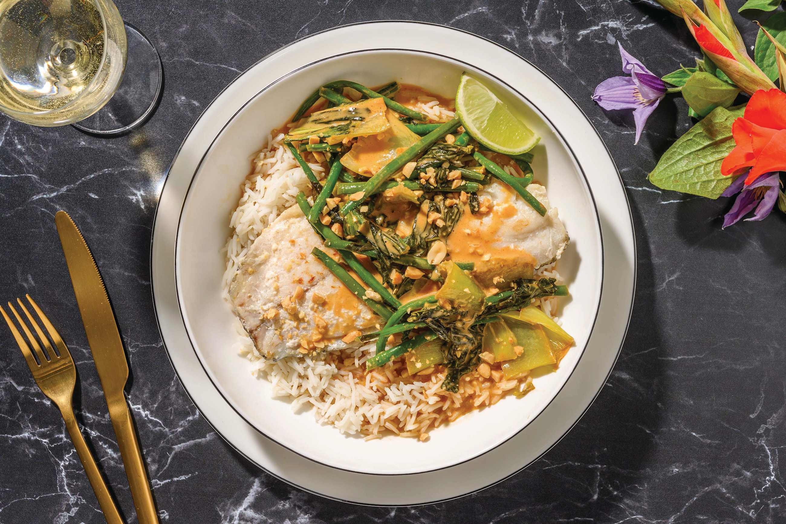 Prime Barramundi & Red Curry Sauce