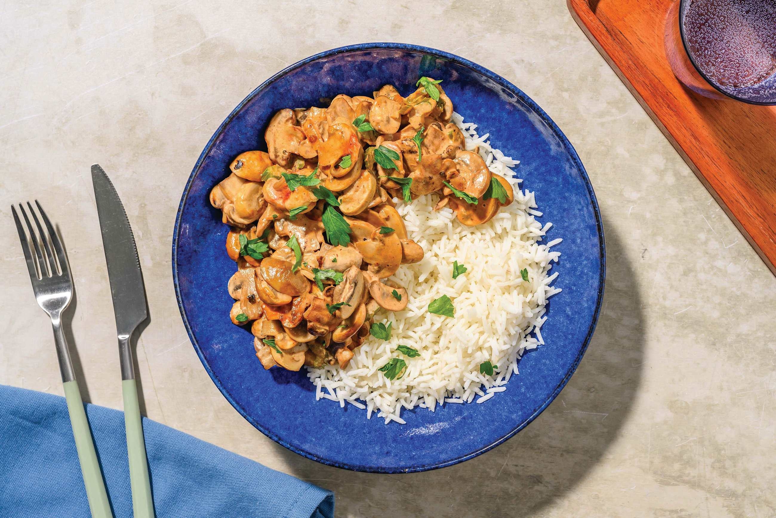 Smokey Mushroom Stroganoff